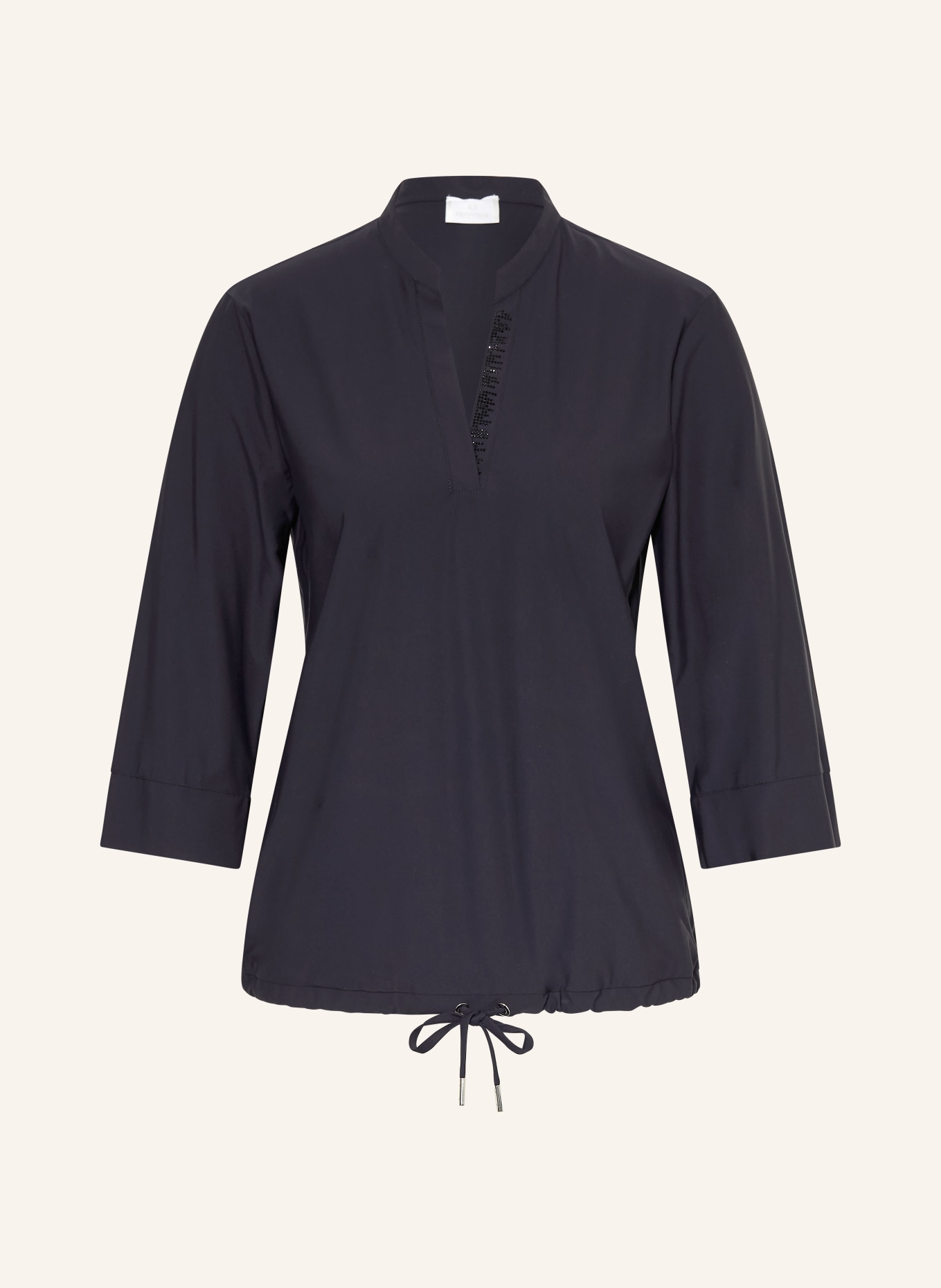 SPORTALM Blusenshirt mit 3/4-Arm und Schmucksteinen: DUNKELBLAU