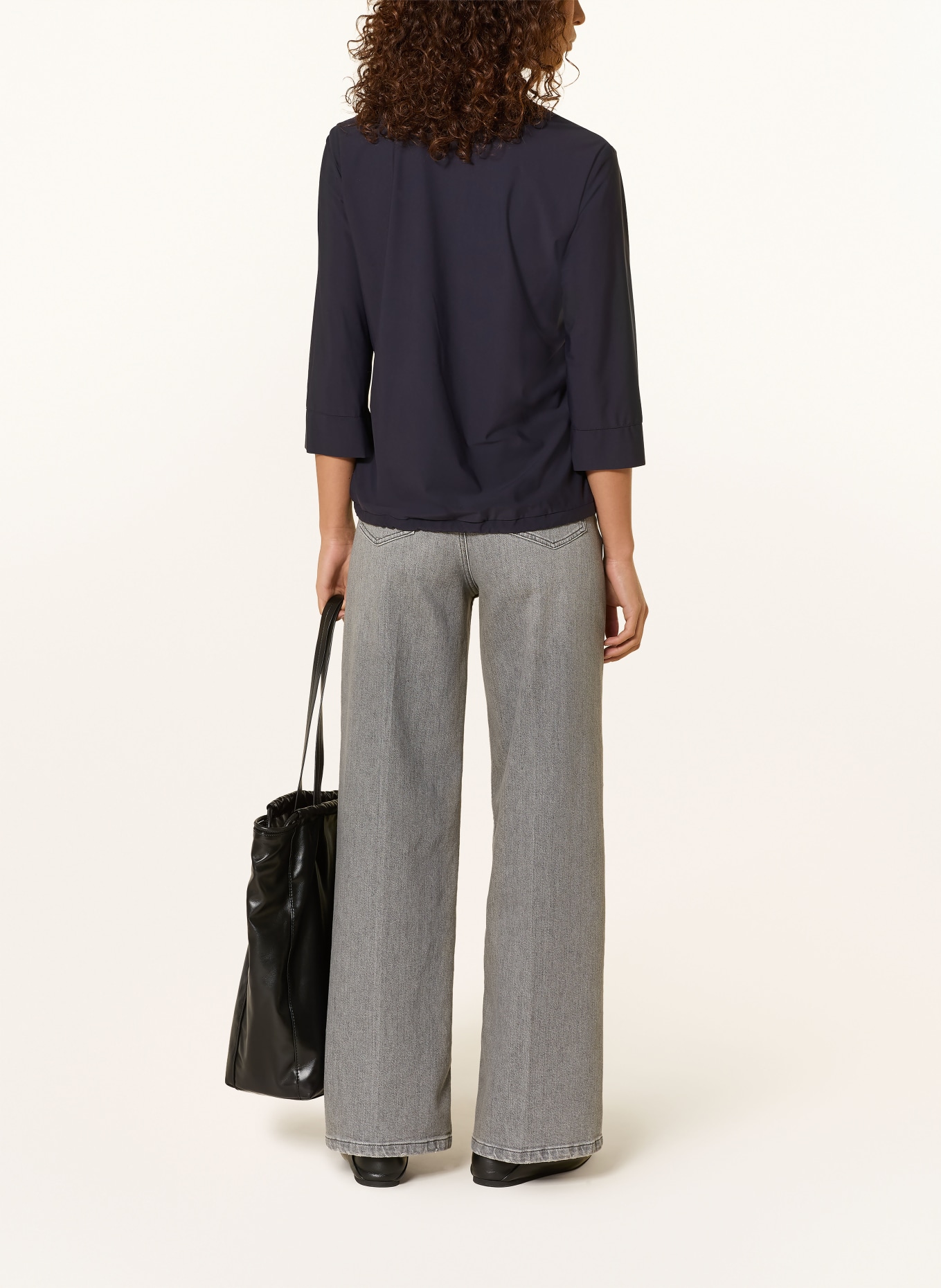 SPORTALM Blusenshirt mit 3/4-Arm und Schmucksteinen: DUNKELBLAU