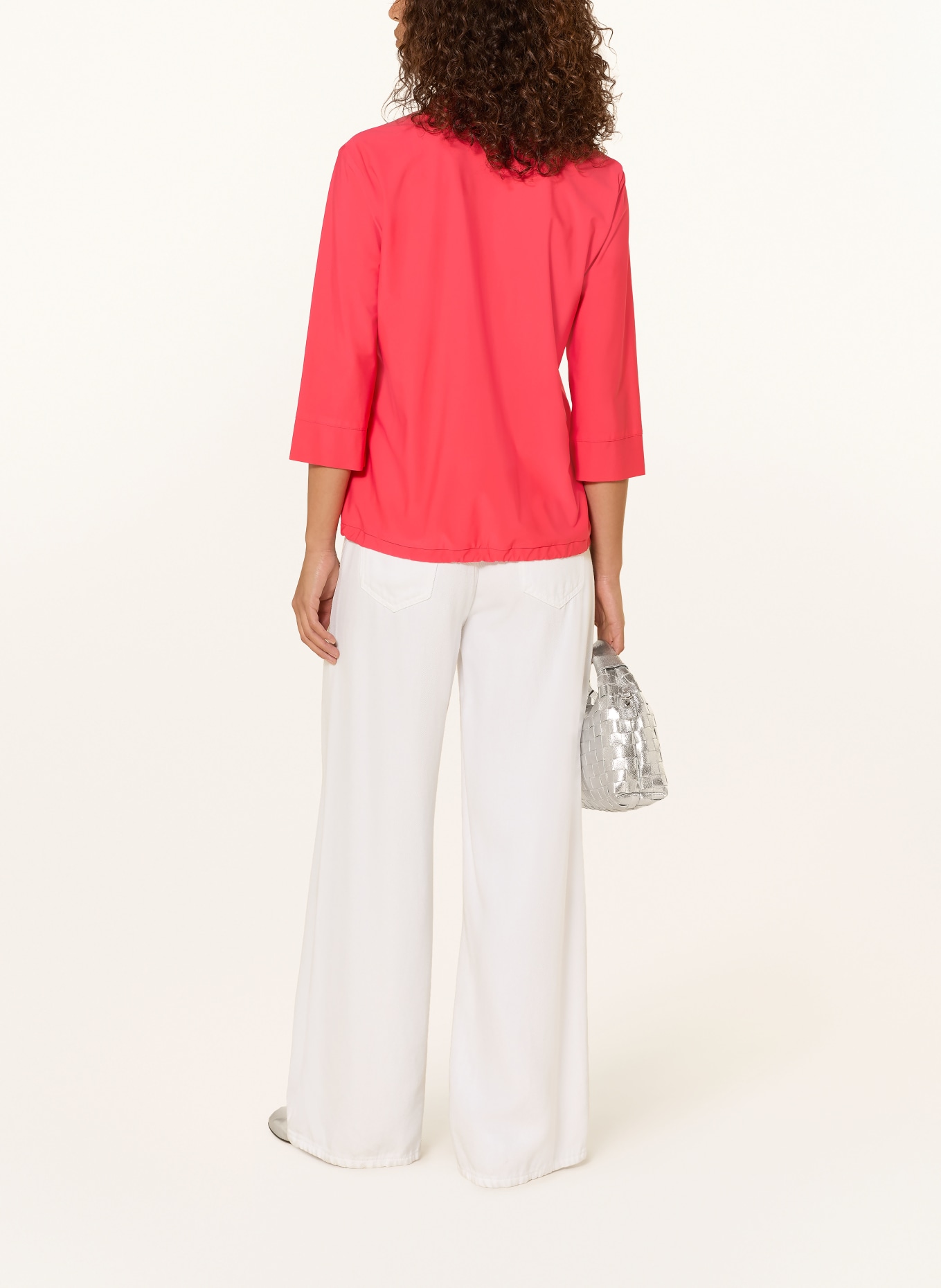 SPORTALM Blusenshirt mit 3/4-Arm und Schmucksteinen: NEONROT