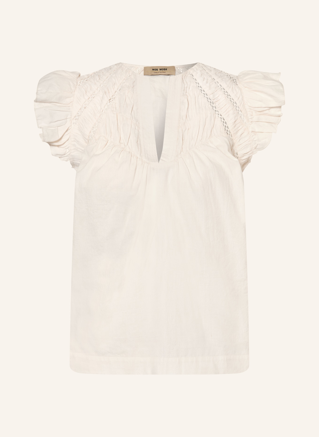 MOS MOSH Chemisier MMWODA à trous et volants: CRÈME