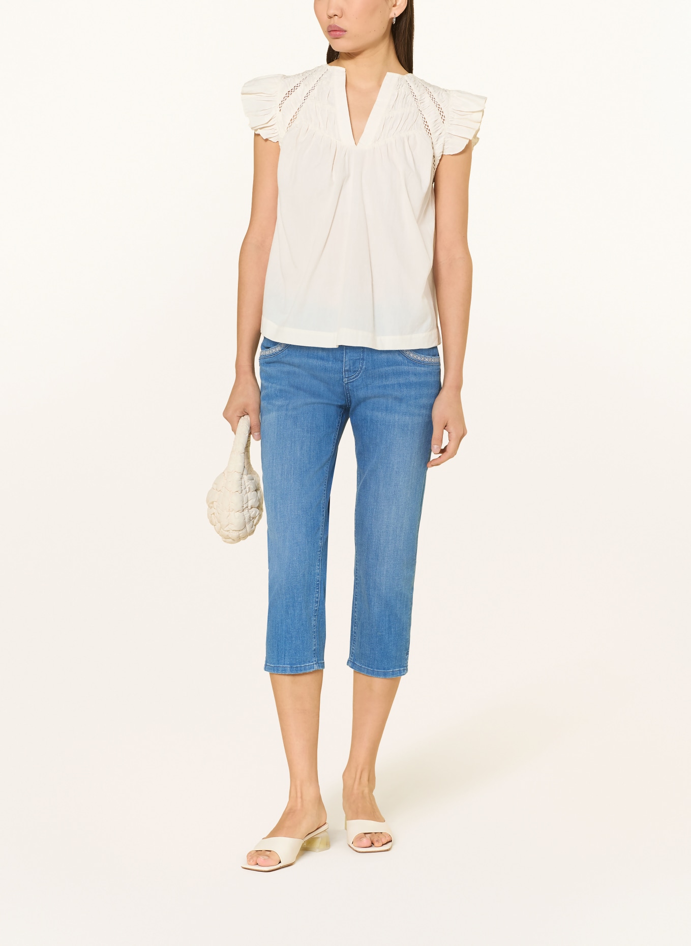 MOS MOSH Chemisier MMWODA à trous et volants: CRÈME