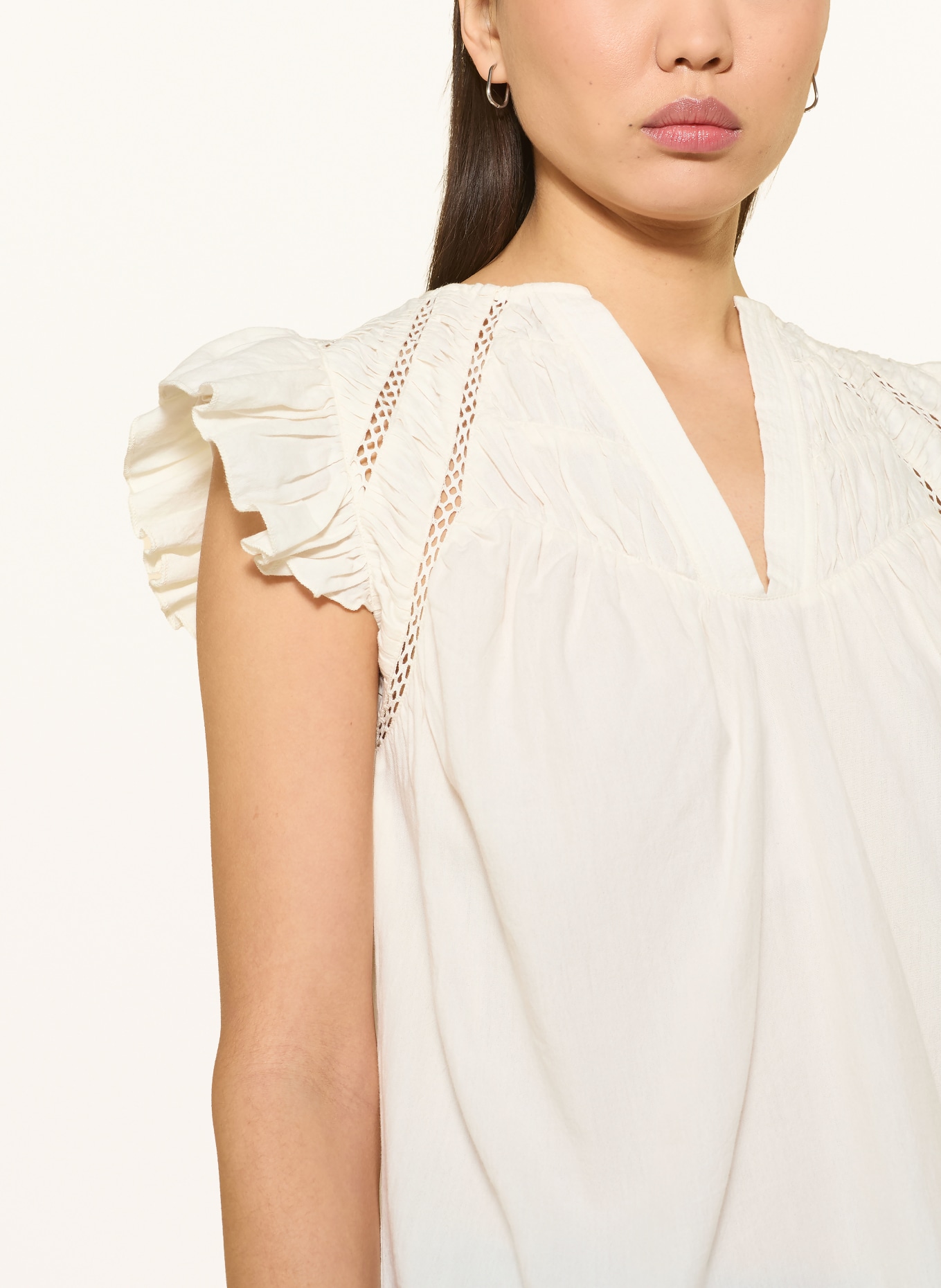 MOS MOSH Chemisier MMWODA à trous et volants: CRÈME