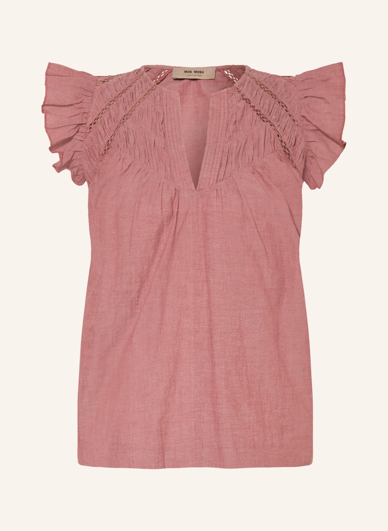 MOS MOSH Blusenshirt MMWODA mit Lochsitze und Rüschen: ALTROSA