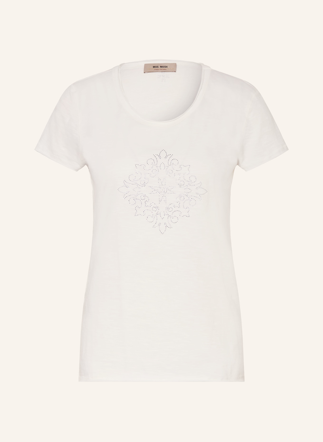 MOS MOSH T-Shirt MMSHERRI mit Schmucksteinen: ECRU