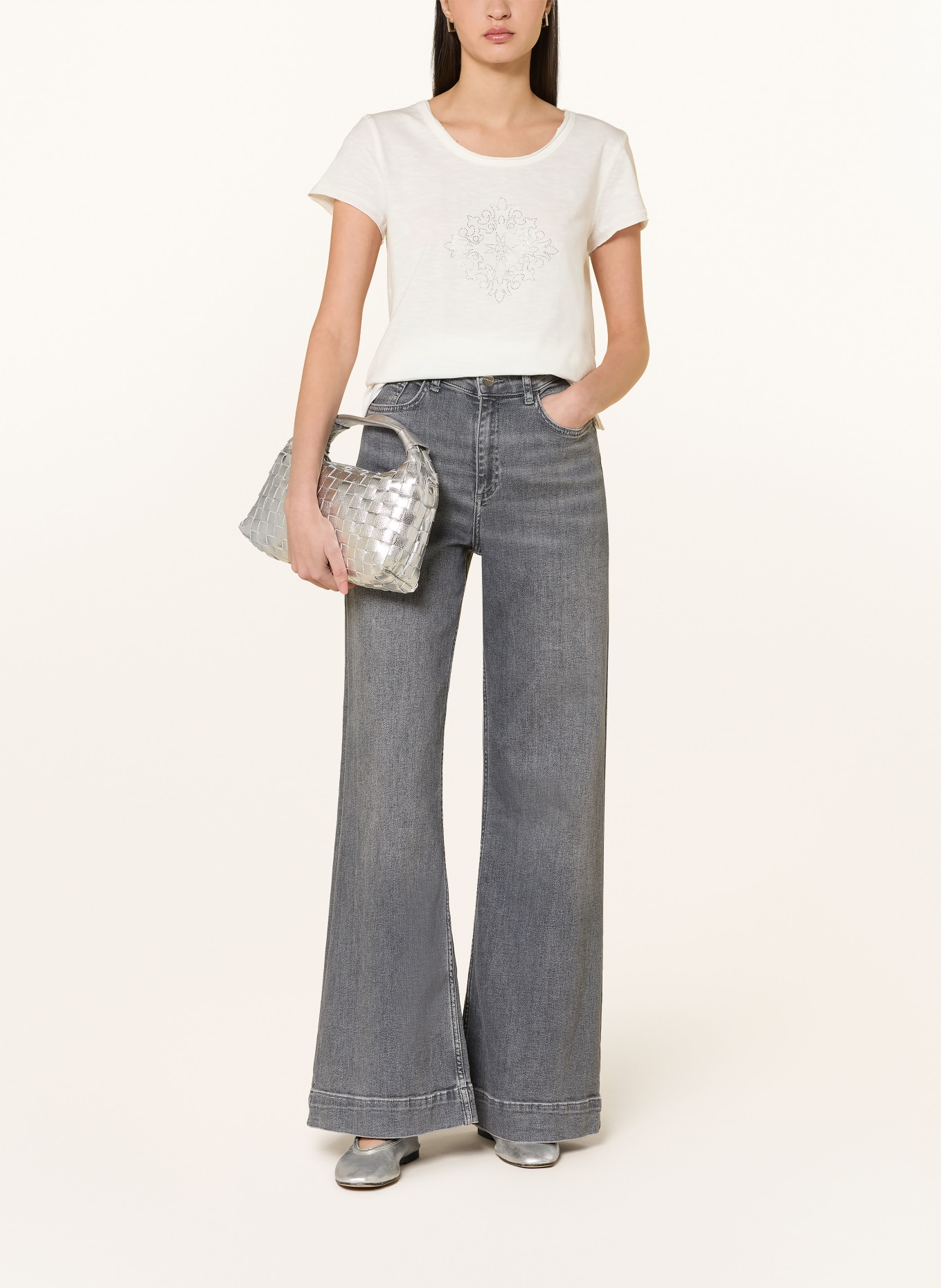 MOS MOSH T-Shirt MMSHERRI mit Schmucksteinen: ECRU