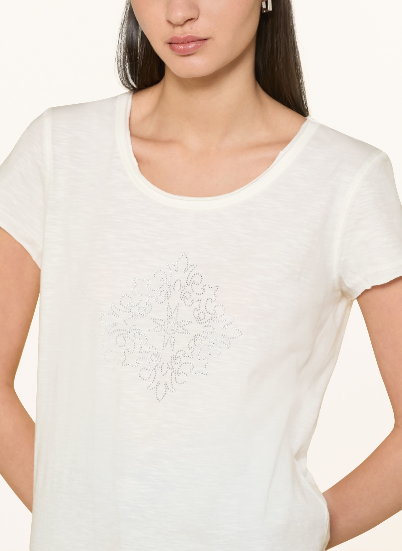 MOS MOSH T-Shirt MMSHERRI mit Schmucksteinen: ECRU
