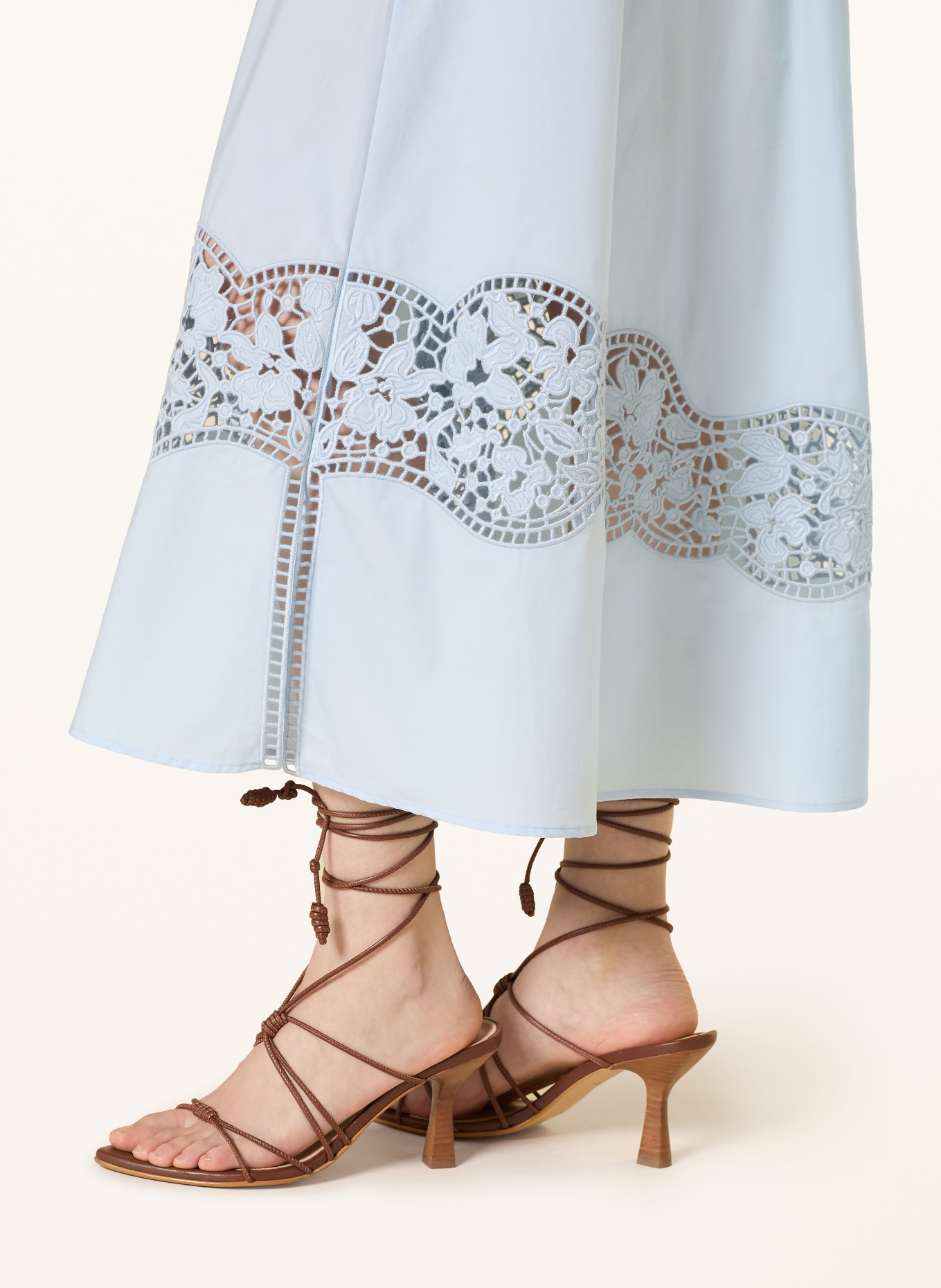 MOS MOSH MMREDU skirt with lace: LIGHT BLUE