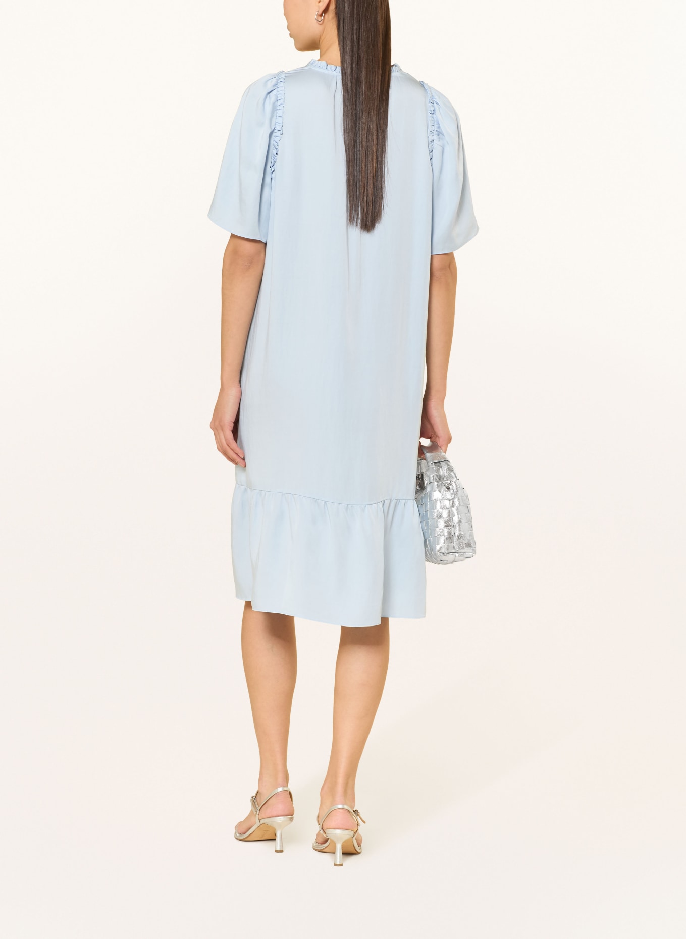 MOS MOSH Kleid MMAURA mit Rüschen: HELLBLAU