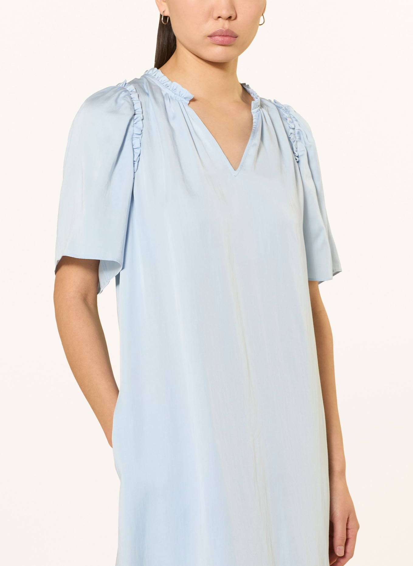 MOS MOSH Kleid MMAURA mit Rüschen: HELLBLAU