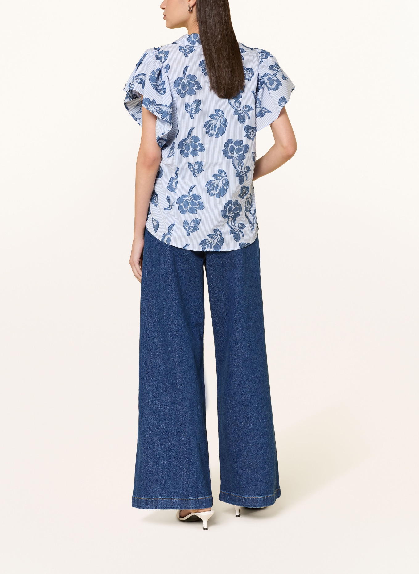 MOS MOSH MMOSCO blouse: BLUE / LIGHT BLUE / WHITE