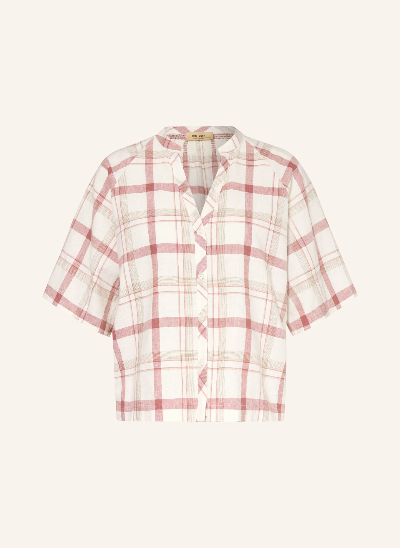 MOS MOSH Blusenshirt MMASSIA: DUNKELROT / ECRU