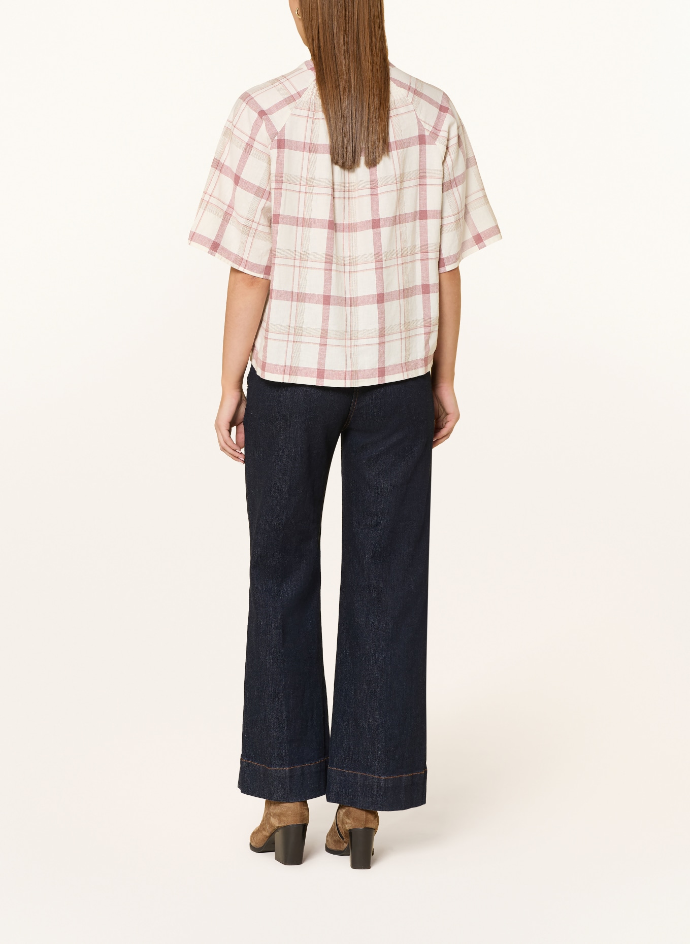 MOS MOSH Blusenshirt MMASSIA: DUNKELROT / ECRU