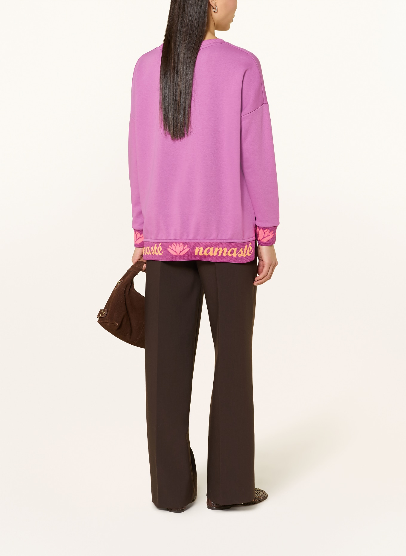 miss goodlife Oversized mikina s ozdobnými kamínky: RŮŽOVÁ / NEONOVĚ RŮŽOVÁ / NEONOVĚ ORANŽOVÁ