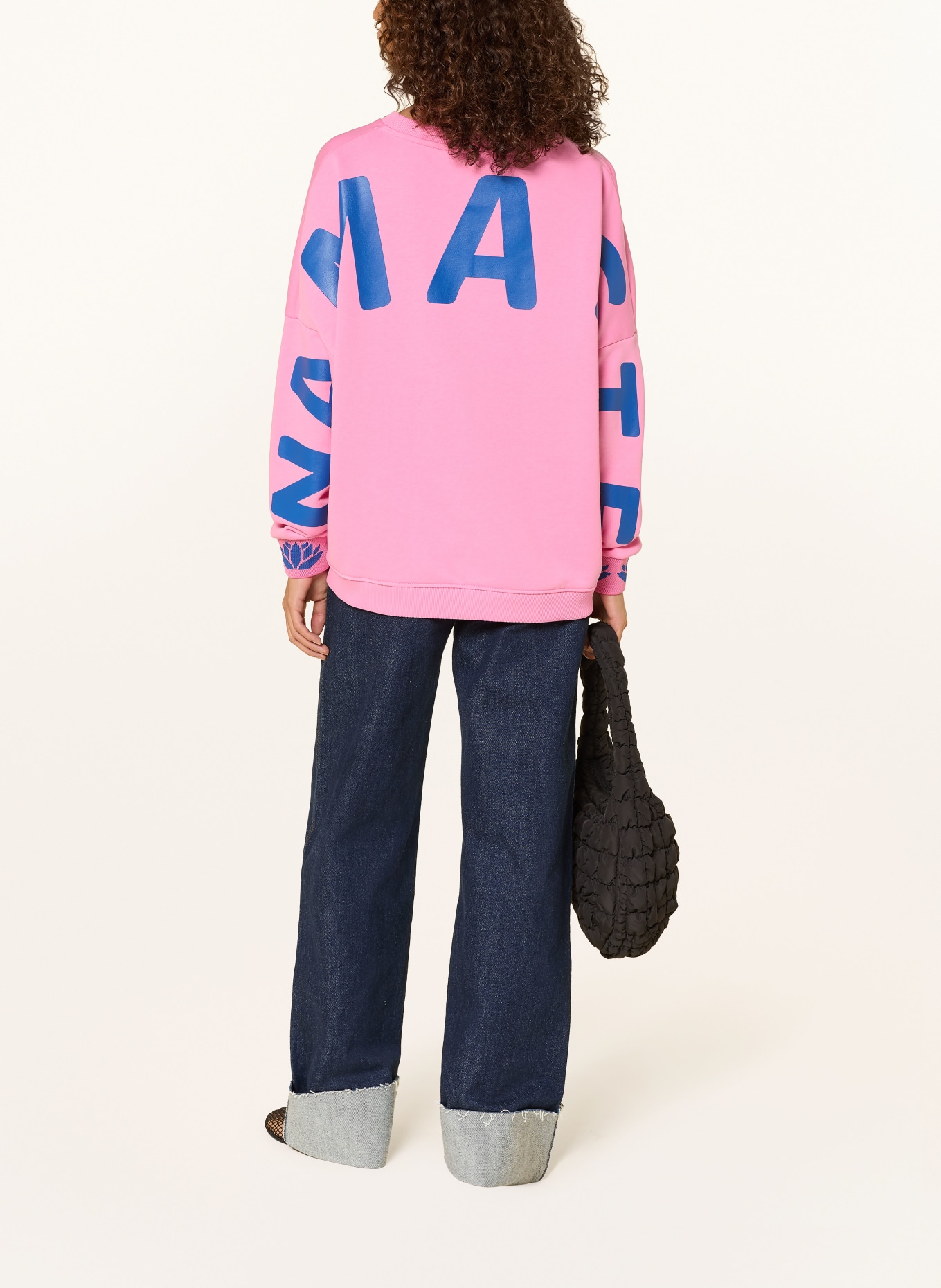 miss goodlife Sweatshirt mit Schmucksteinen: PINK / BLAU