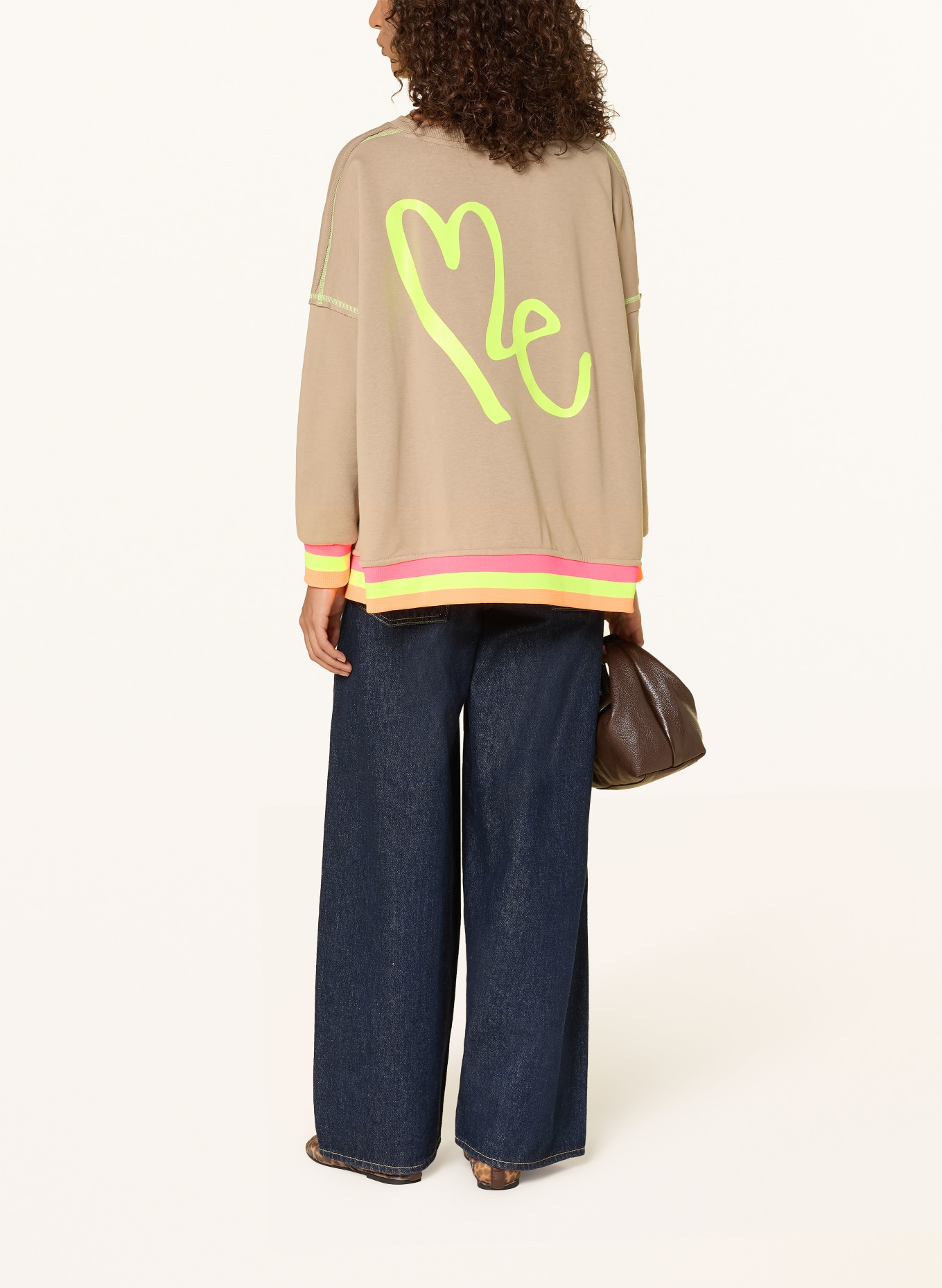 miss goodlife mikina: BÉŽOVÁ / NEONOVĚ ŽLUTÁ