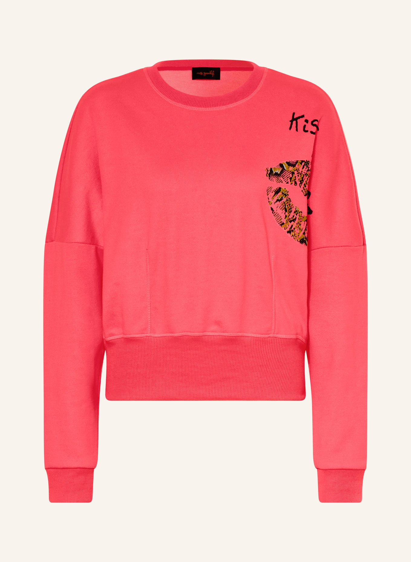 miss goodlife Oversized-Sweatshirt: NEONPINK / SCHWARZ