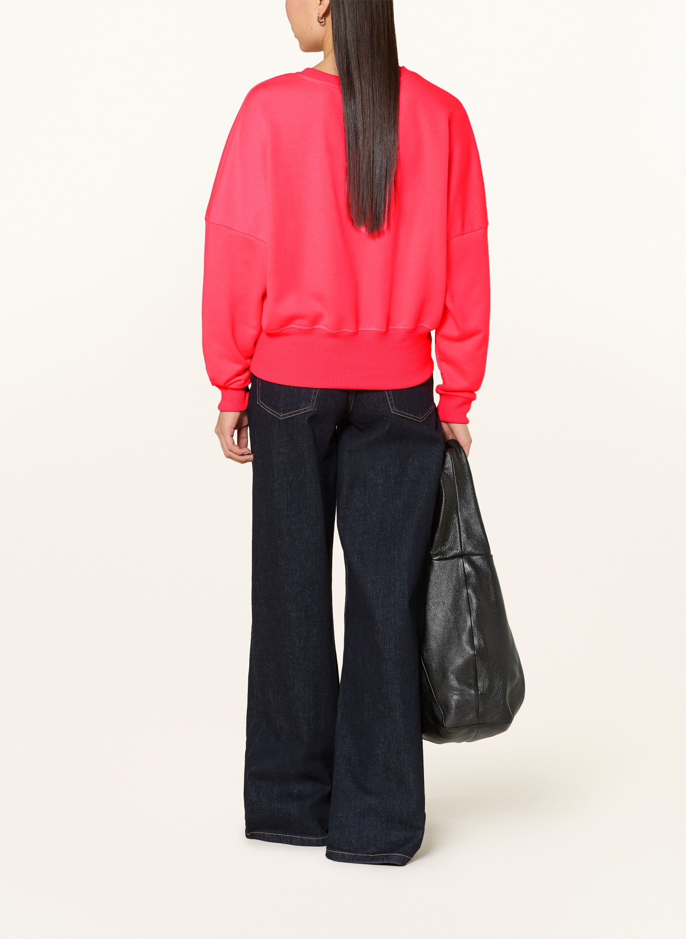 miss goodlife Oversized-Sweatshirt: NEONPINK / SCHWARZ