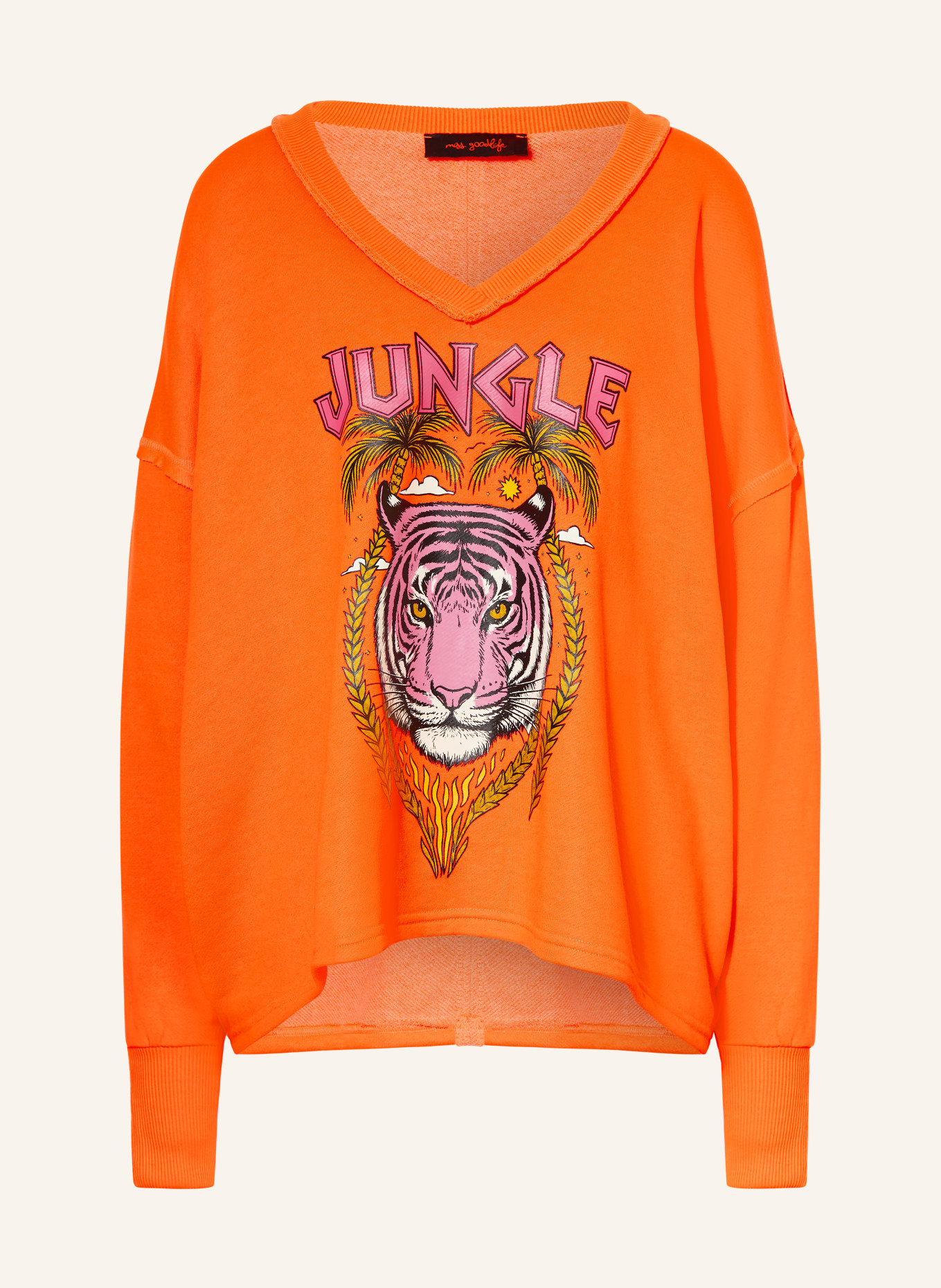 miss goodlife Oversized mikina: NEONOVĚ ORANŽOVÁ / NEONOVĚ RŮŽOVÁ