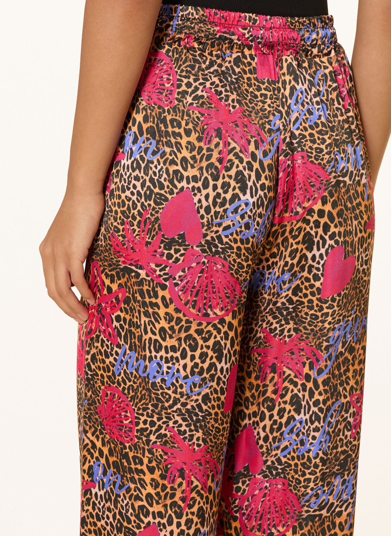 miss goodlife Spodnie Marlene z satyny: KONIAKOWY / MOCNORÓŻOWY / CZARNY