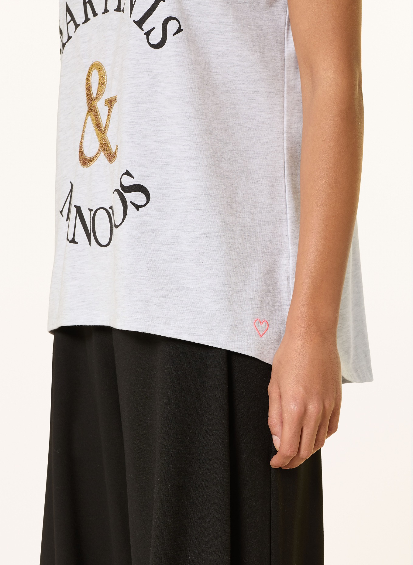 miss goodlife T-Shirt mit Pailletten: HELLGRAU