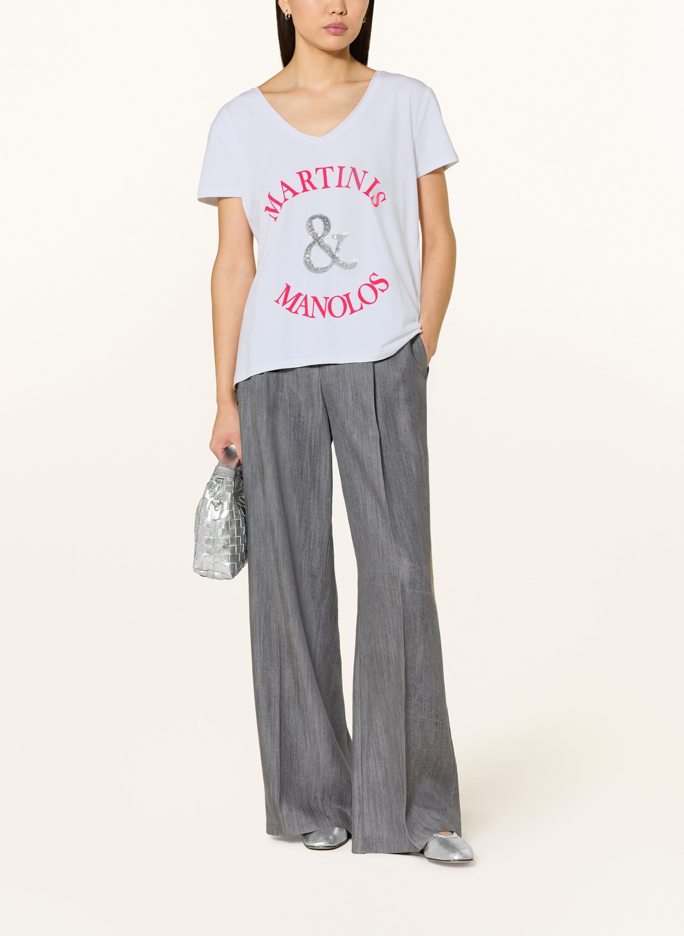 miss goodlife Tričko s flitry: BÍLÁ / STŘÍBRNÁ / NEONOVĚ RŮŽOVÁ