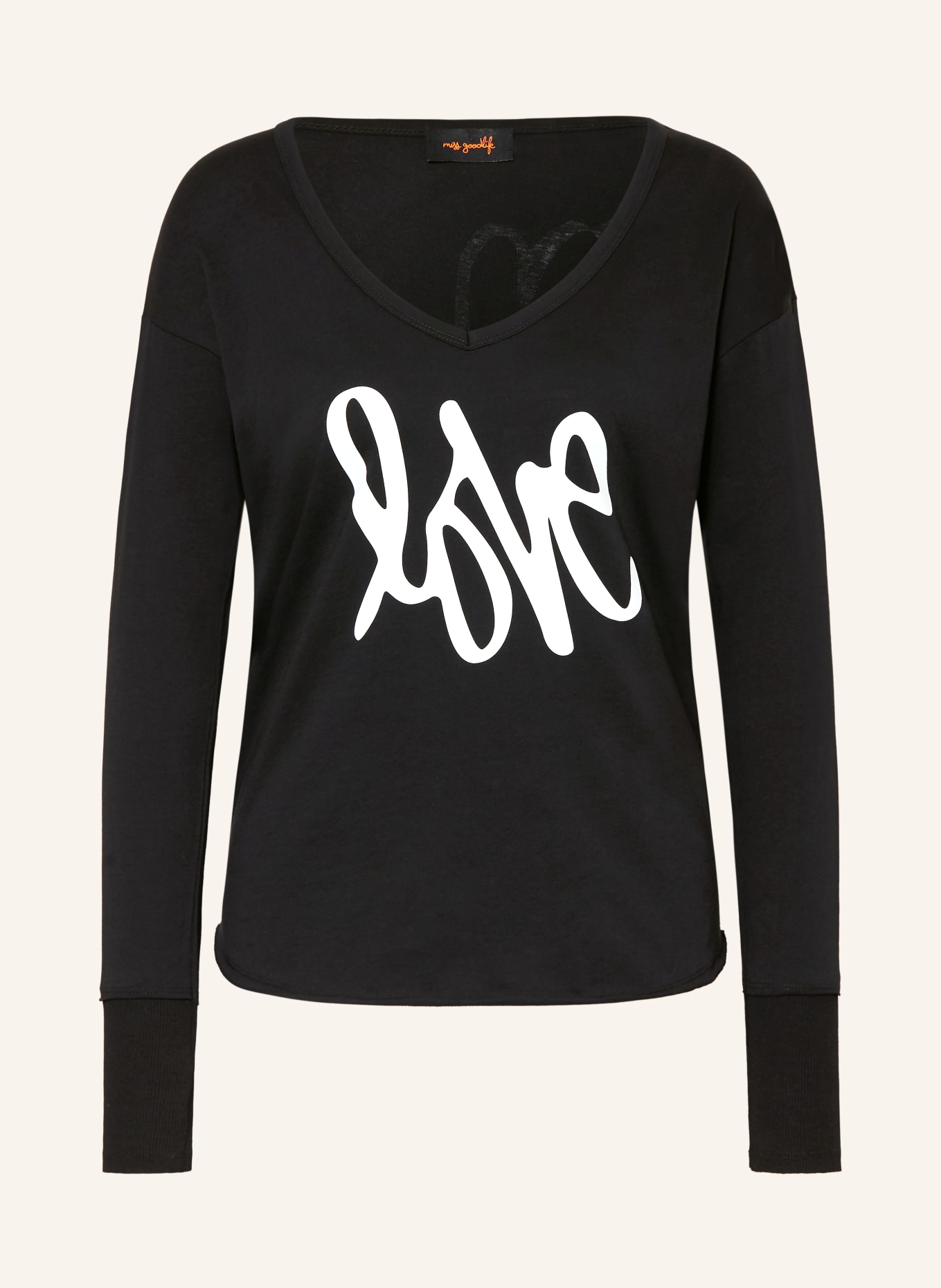 miss goodlife Longsleeve: SCHWARZ / WEISS