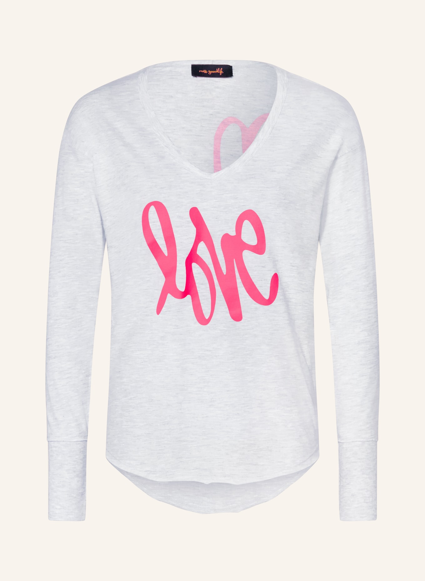 miss goodlife Koszulka z długim rękawem: JASNOCZARY / JASKRAWY MOCNORÓŻOWY