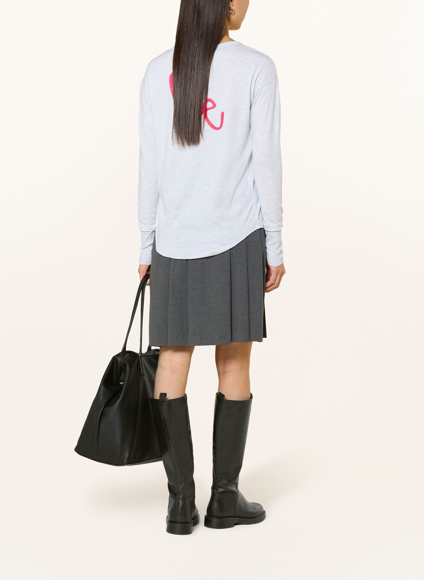 miss goodlife Koszulka z długim rękawem: JASNOCZARY / JASKRAWY MOCNORÓŻOWY