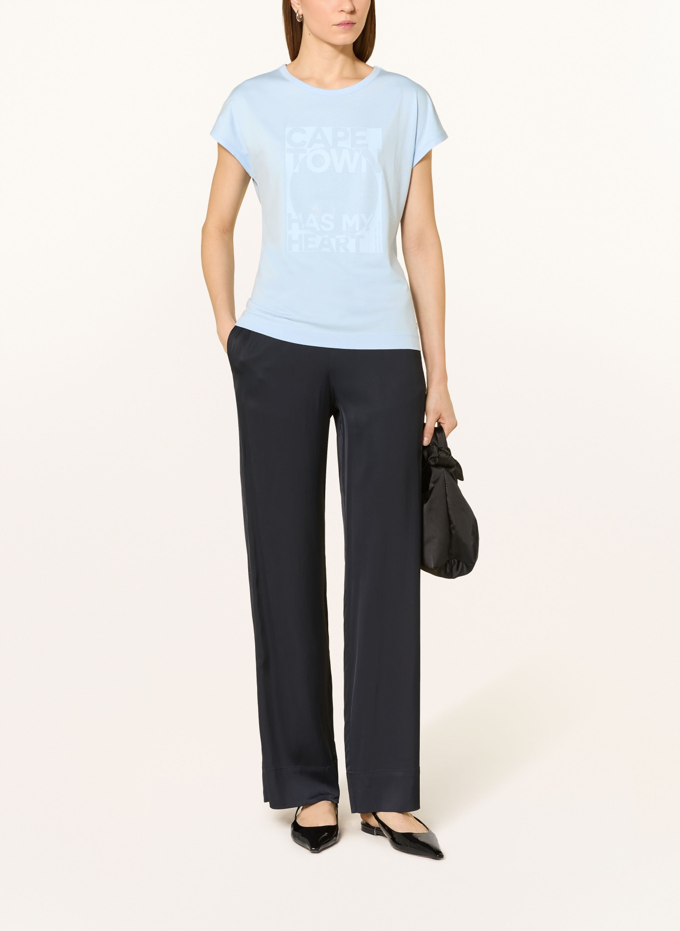 monari Tričko s ozdobnými kameny: TMAVĚ MODRÁ