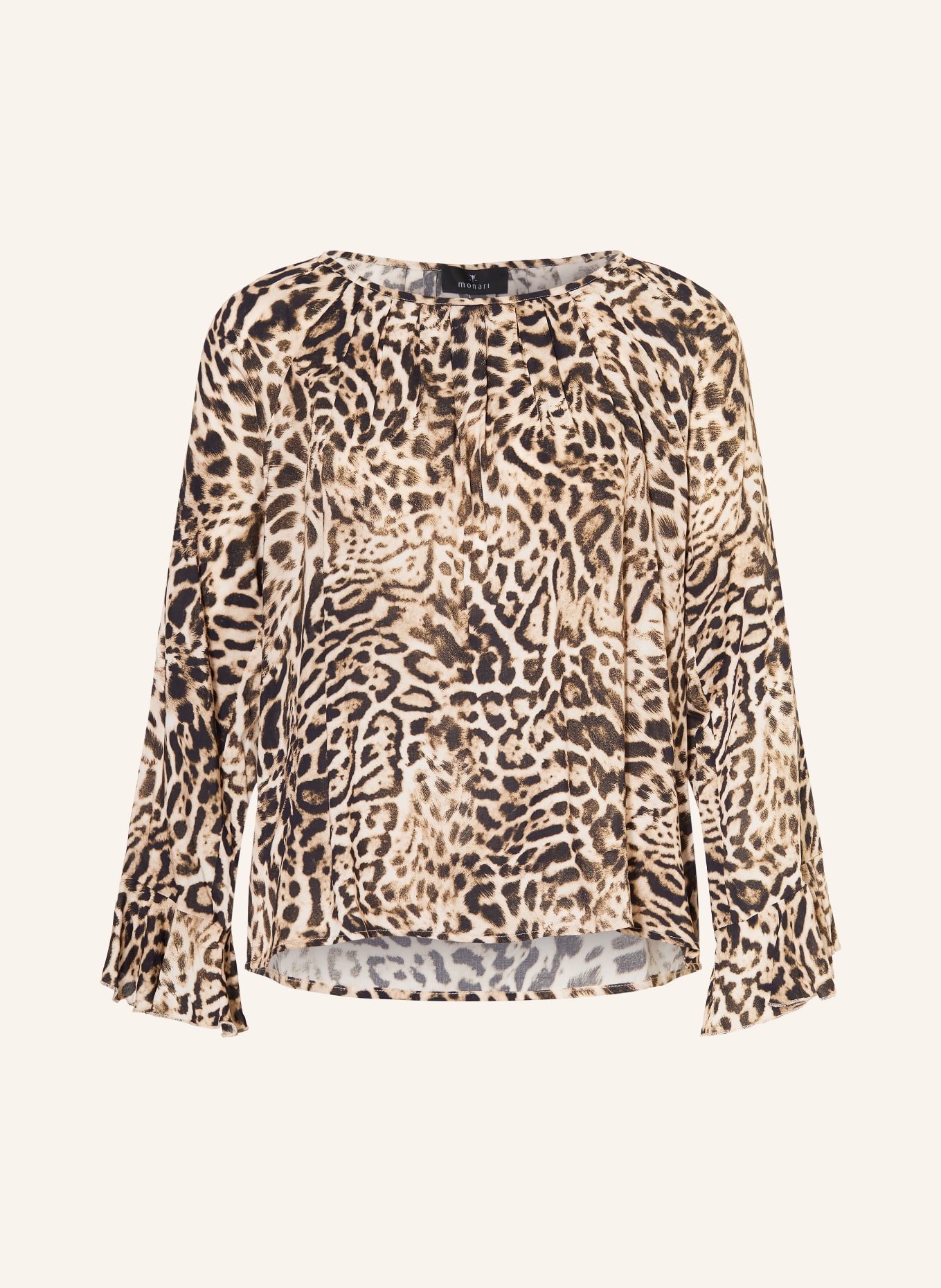 monari blouse shirt: LIGHT BROWN / BLACK