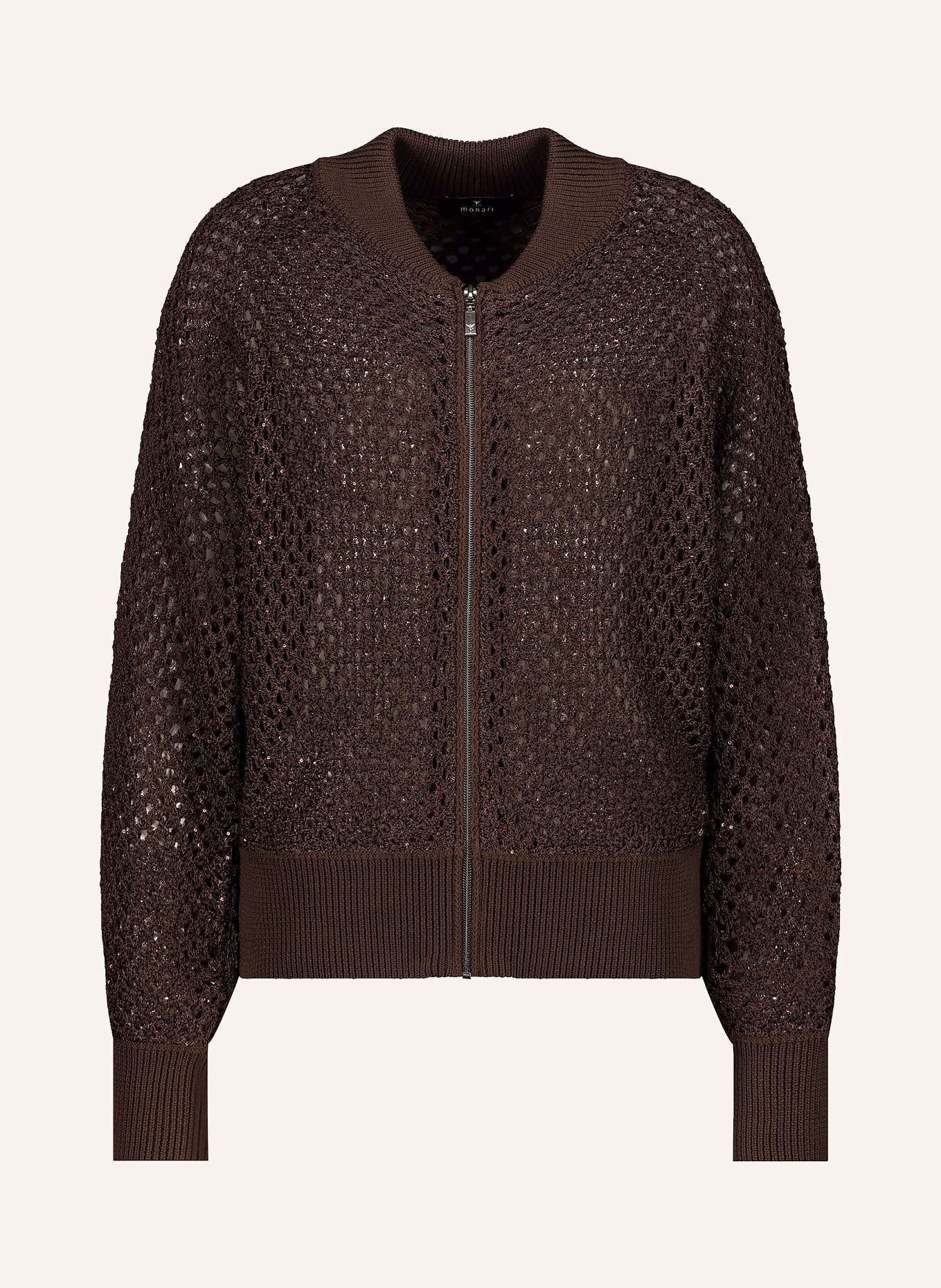 monari Cardigan with sequins: DARK BROWN