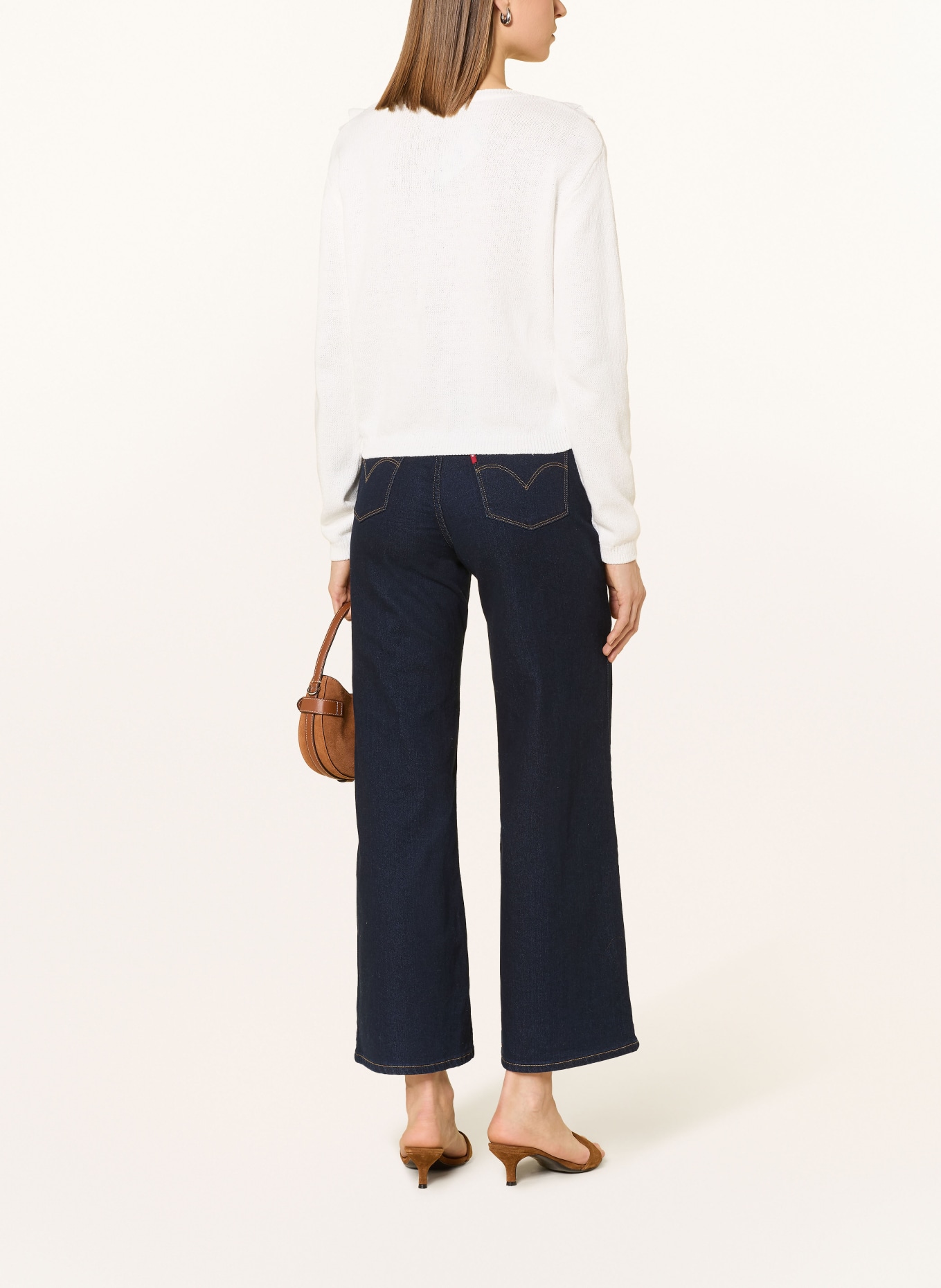 monari Sweater with ruffles: WHITE