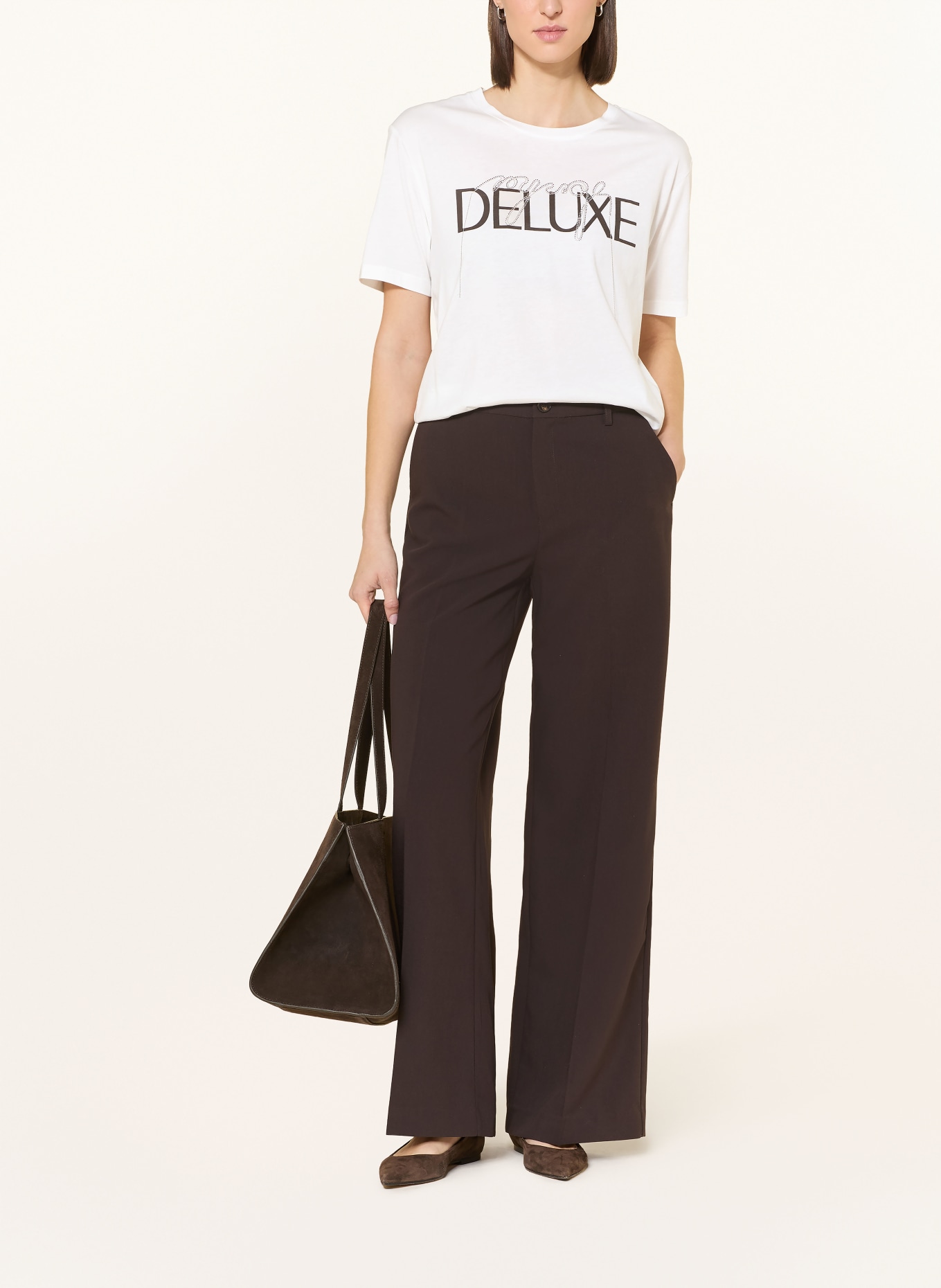 monari Tričko s ozdobnými kameny: BÍLÁ