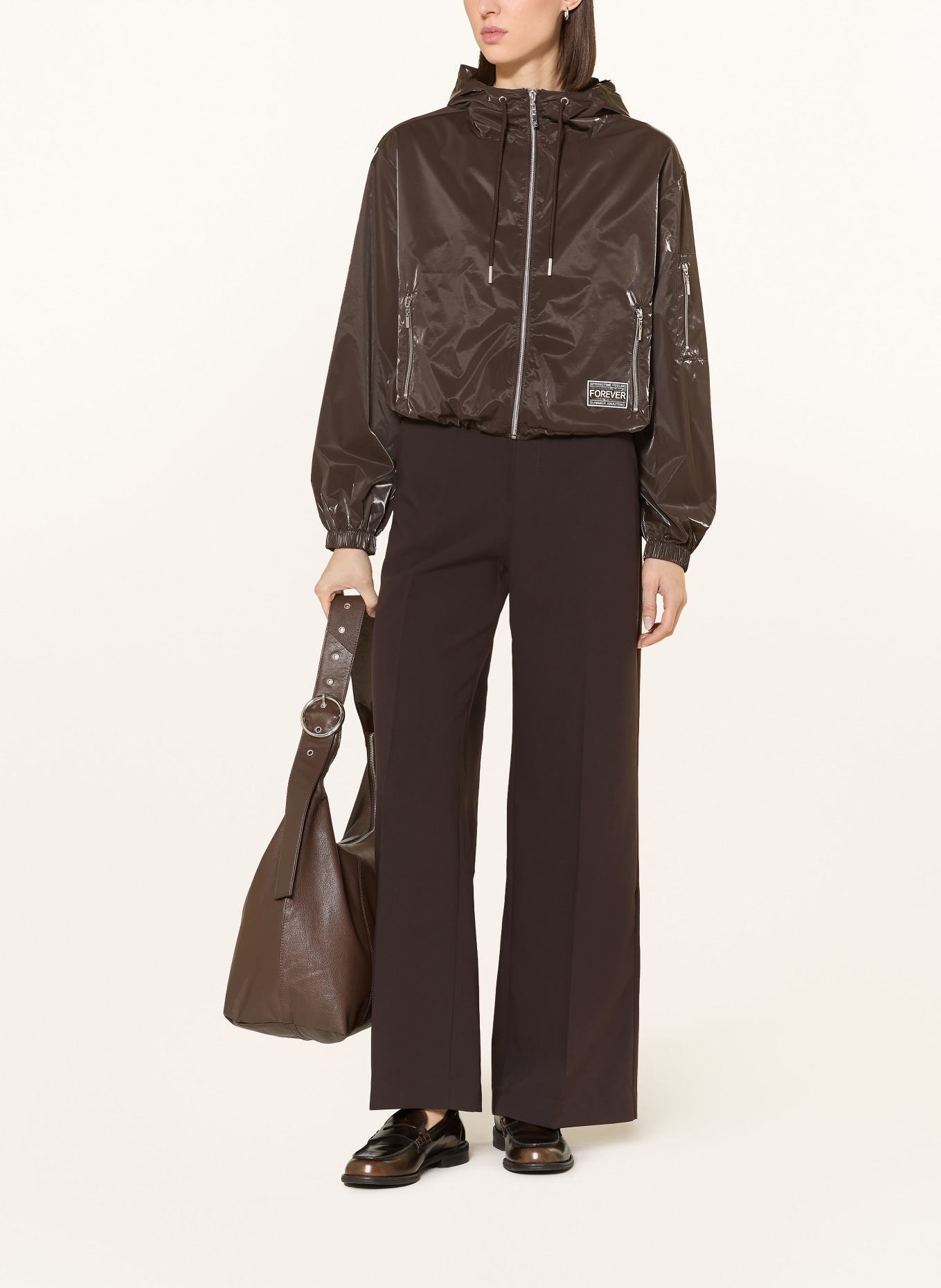 monari blouson: DARK BROWN