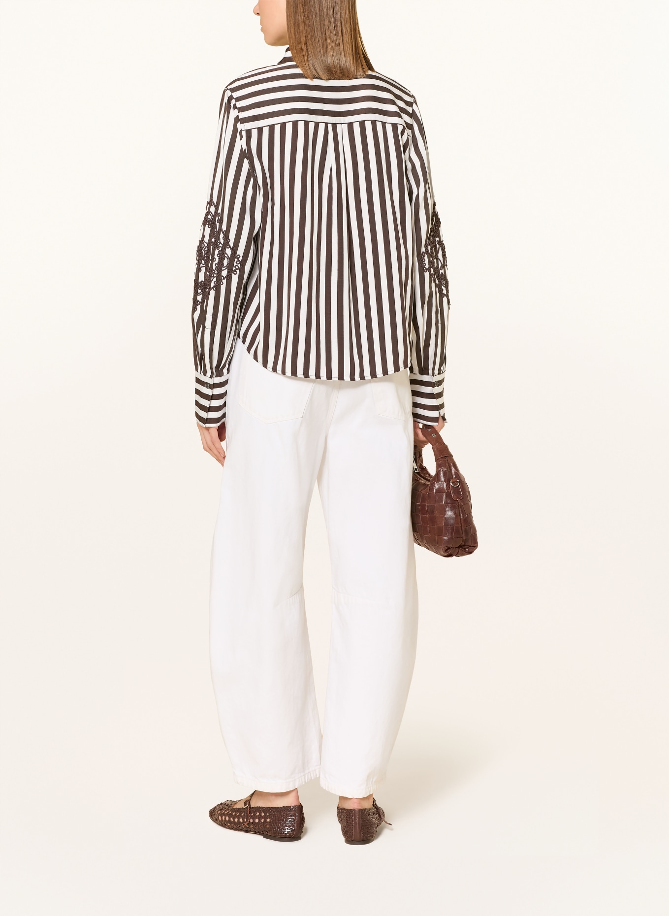 monari Hemdbluse: DUNKELBRAUN / WEISS