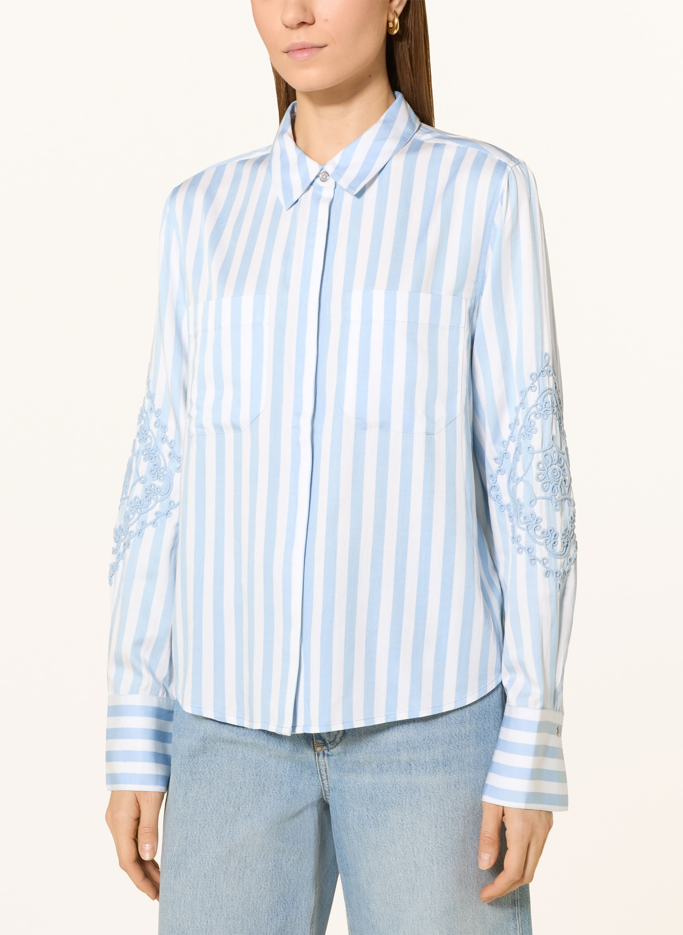 monari Hemdbluse: HELLBLAU / WEISS