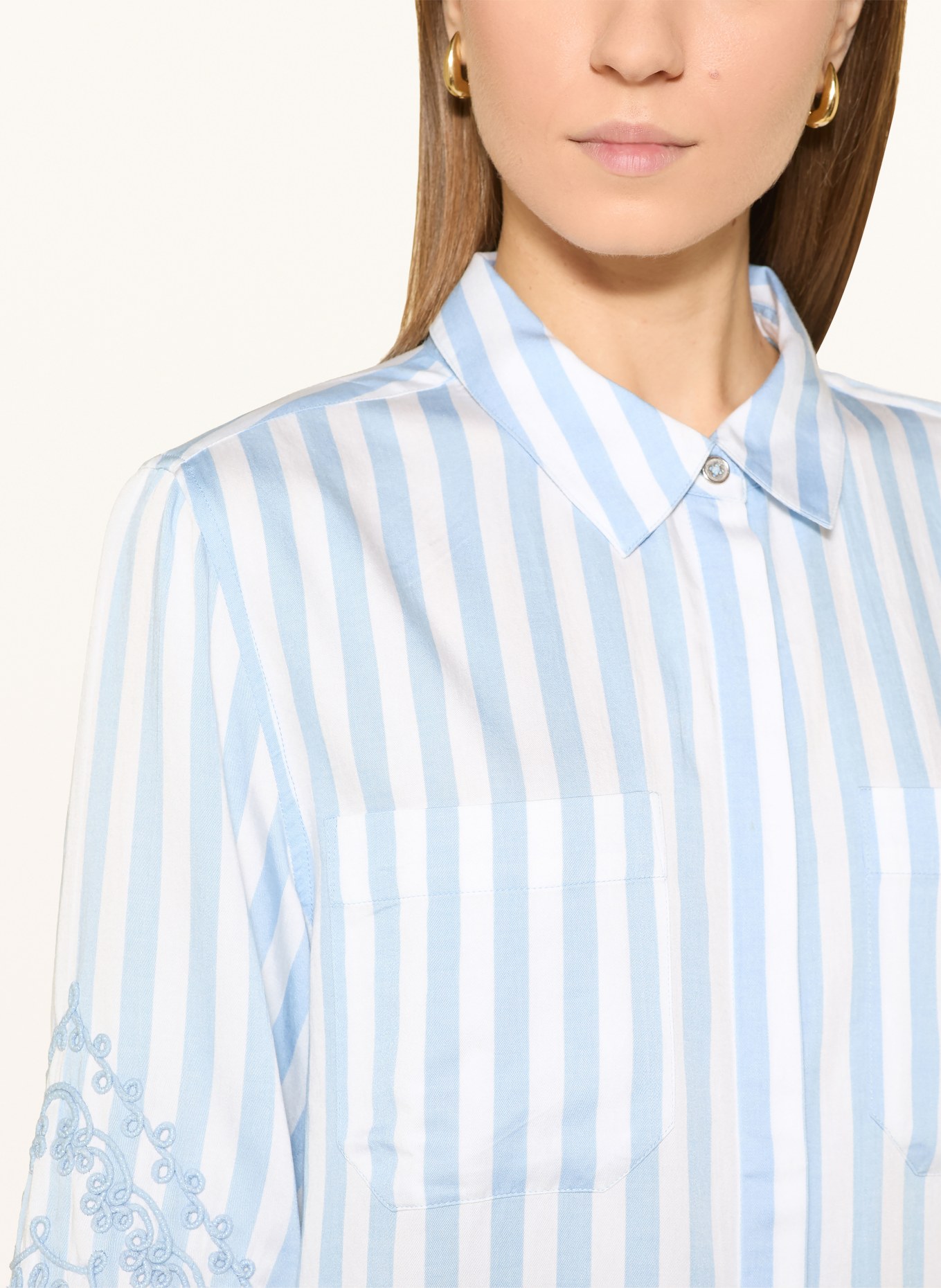 monari Hemdbluse: HELLBLAU / WEISS