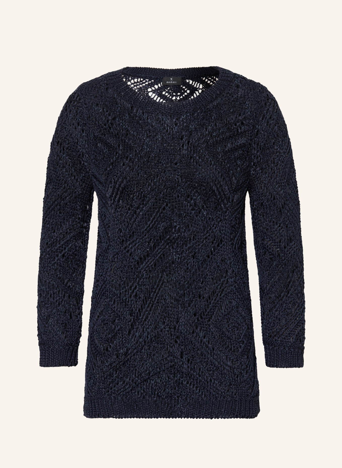 monari Pullover mit Pailletten: DUNKELBLAU