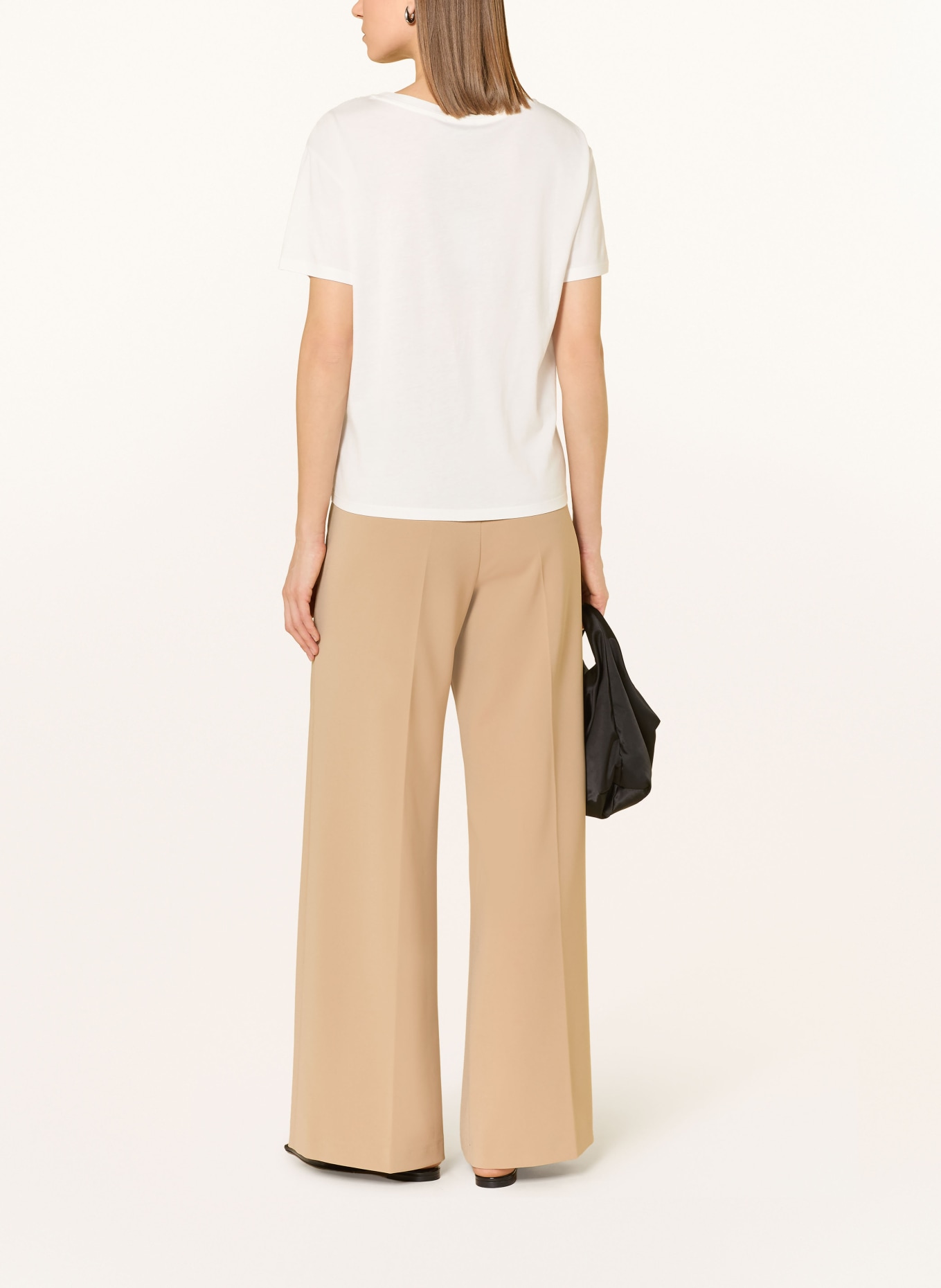 monari Tričko s ozdobnými kameny: BÍLÁ / BÉŽOVÁ