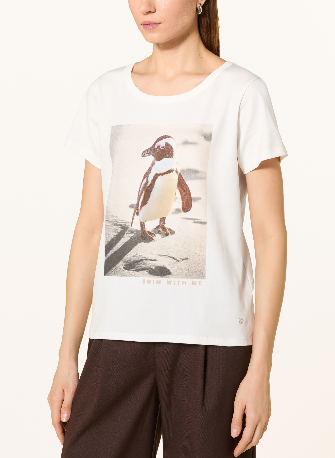 monari tričko: BÍLÁ / HNĚDÁ / BÉŽOVÁ