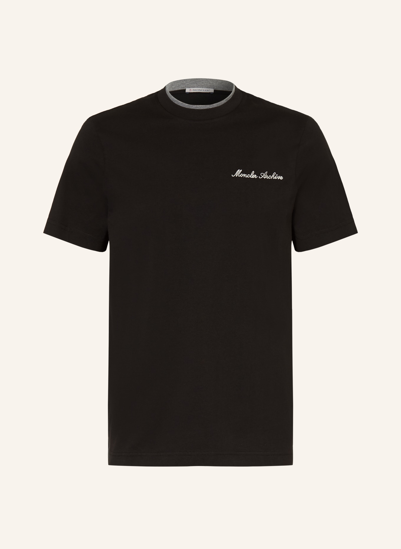 MONCLER T-Shirt: SCHWARZ / GRAU