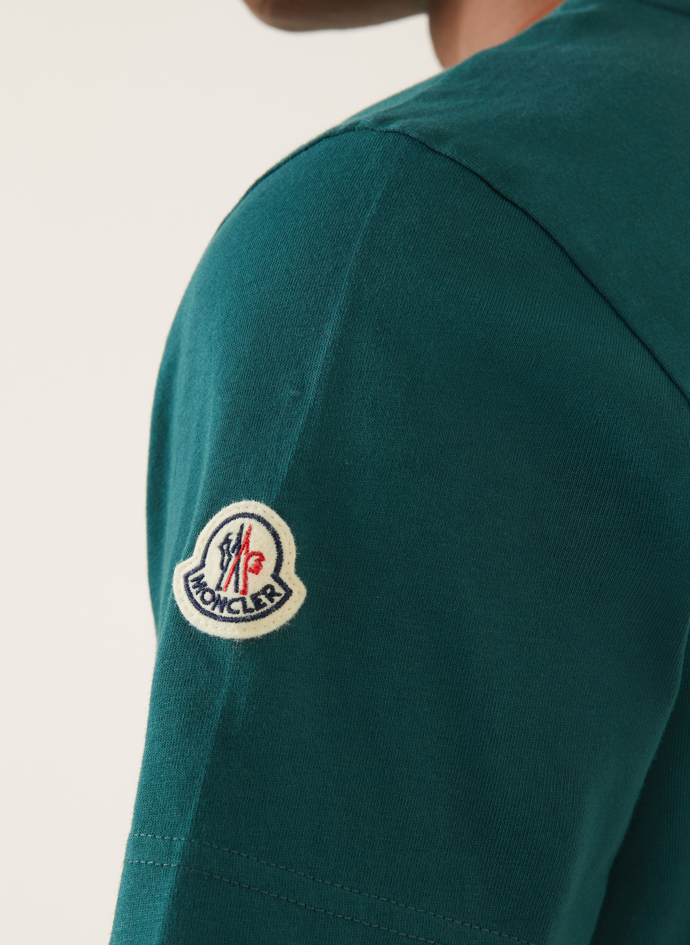 MONCLER T-Shirt: GRÜN / BRAUN