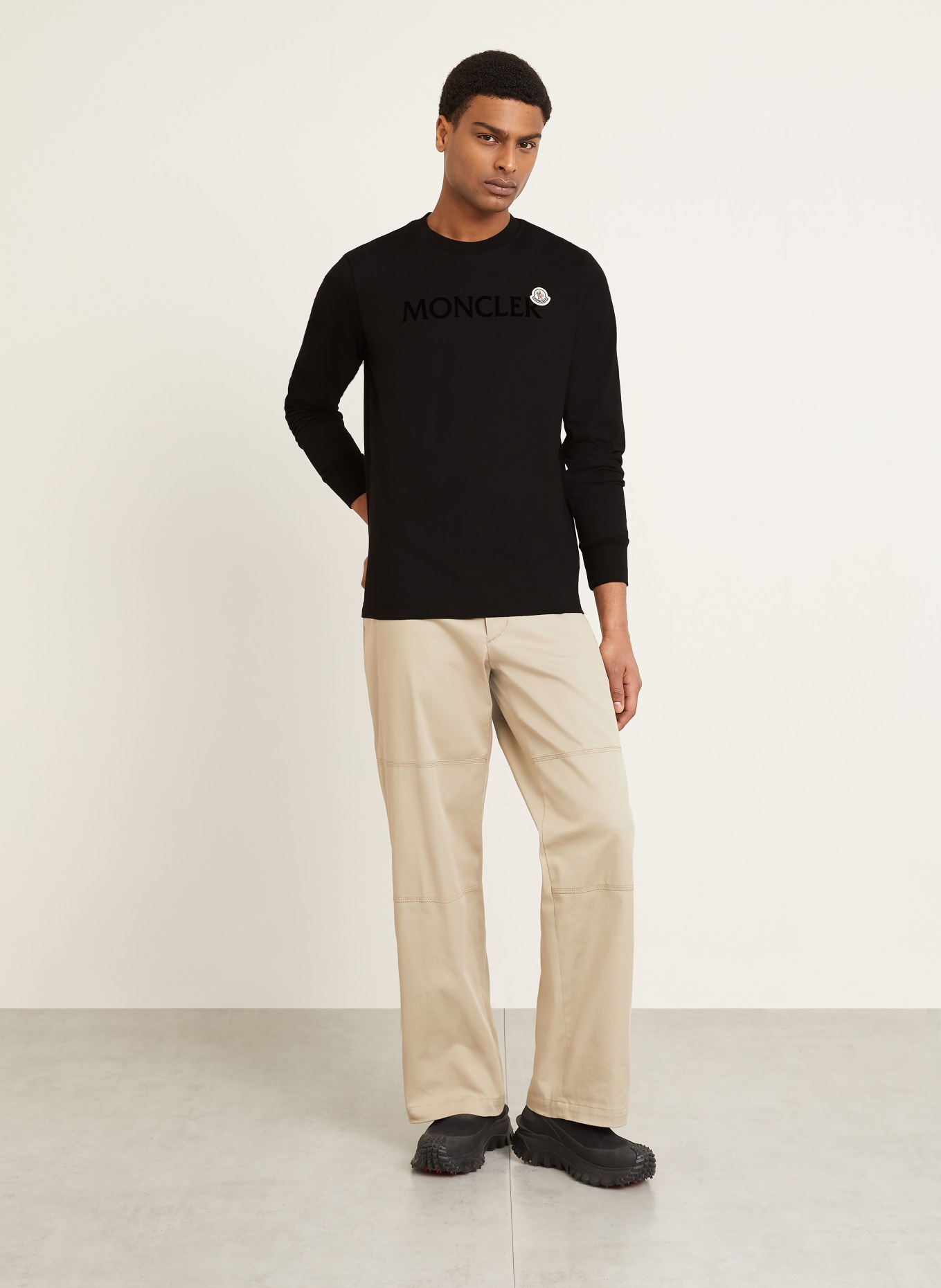 MONCLER Longsleeve: SCHWARZ