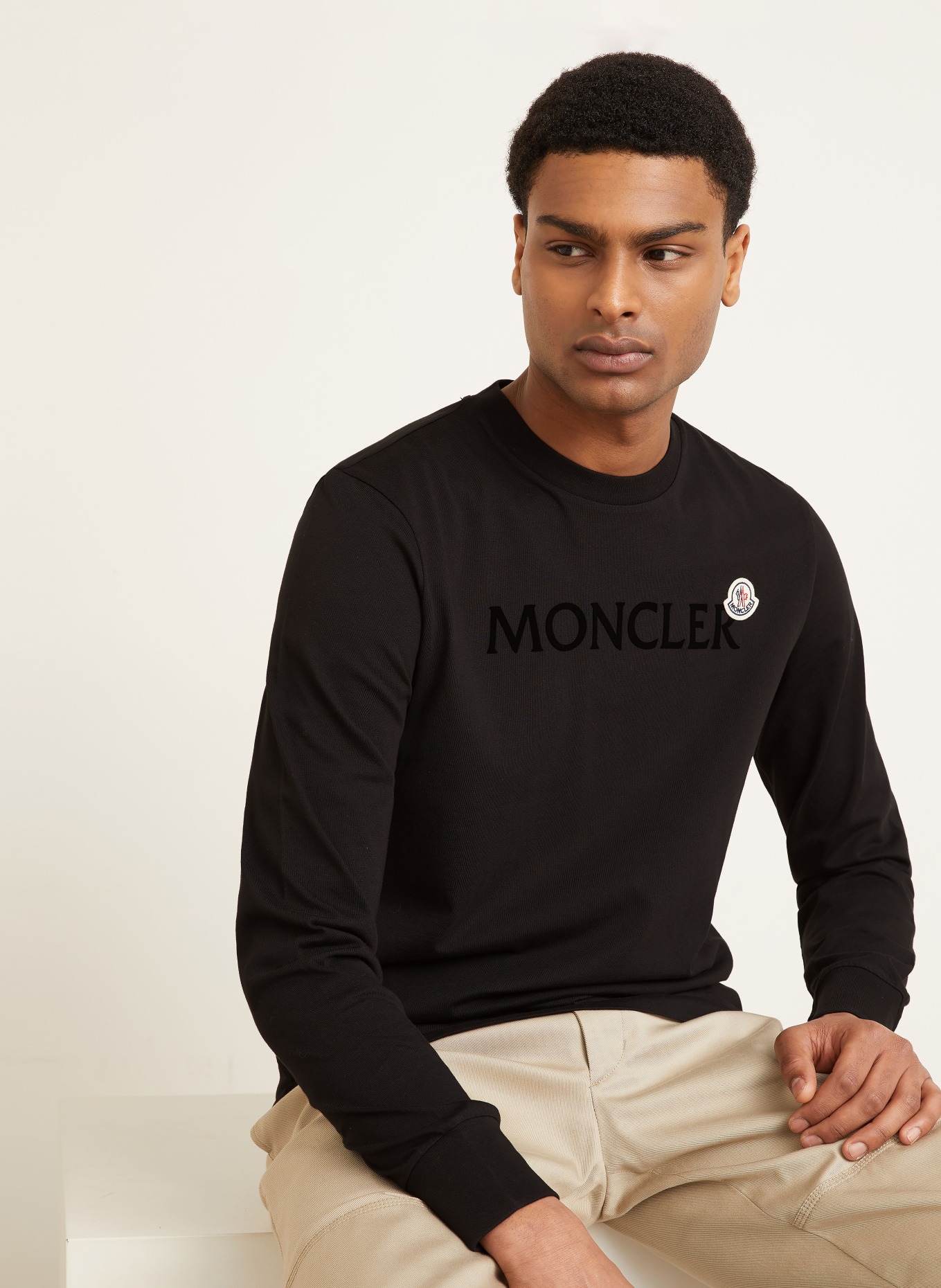 MONCLER Longsleeve: SCHWARZ