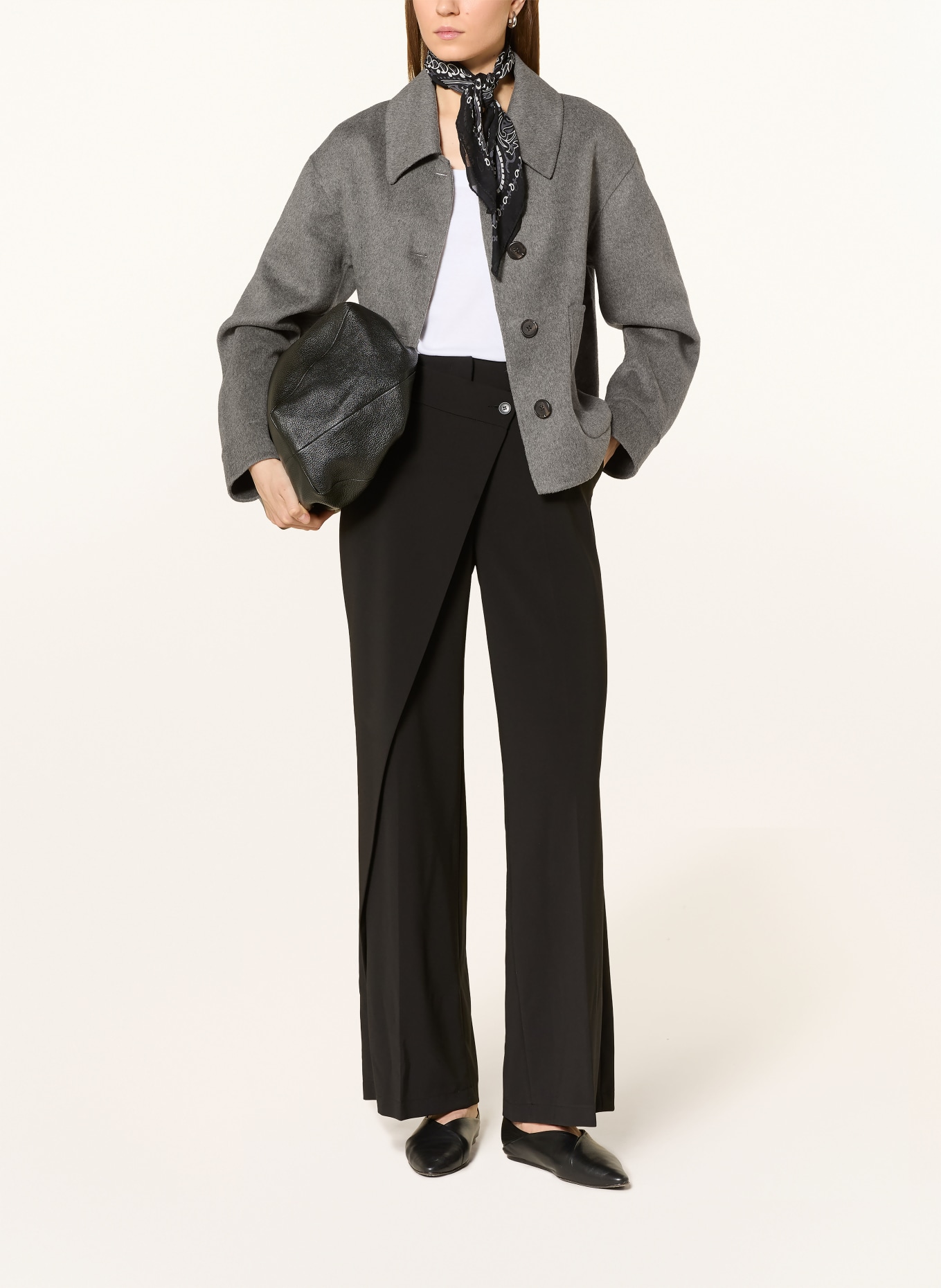 darling harbour boxy jacket: GREY