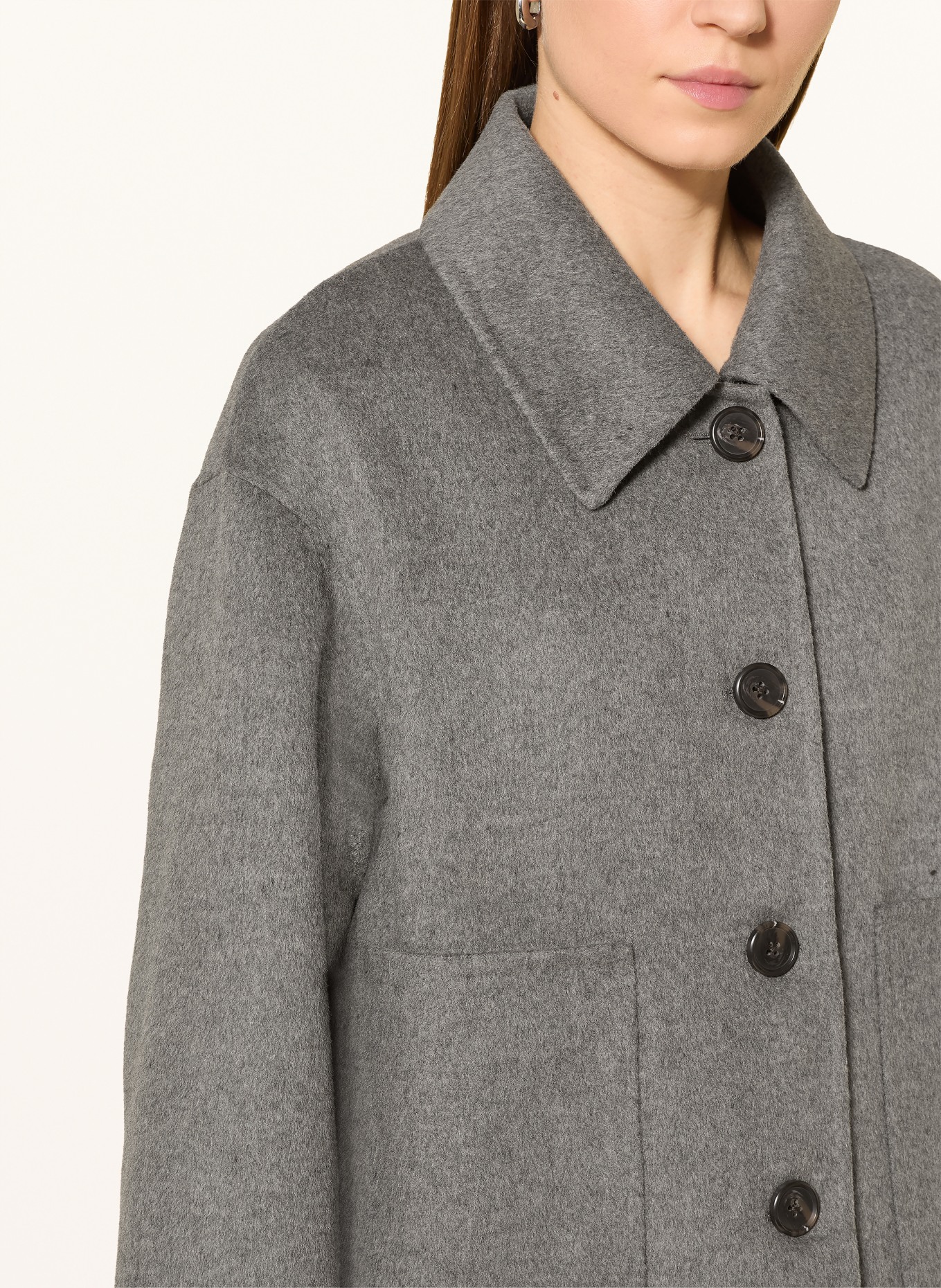 darling harbour boxy jacket: GREY