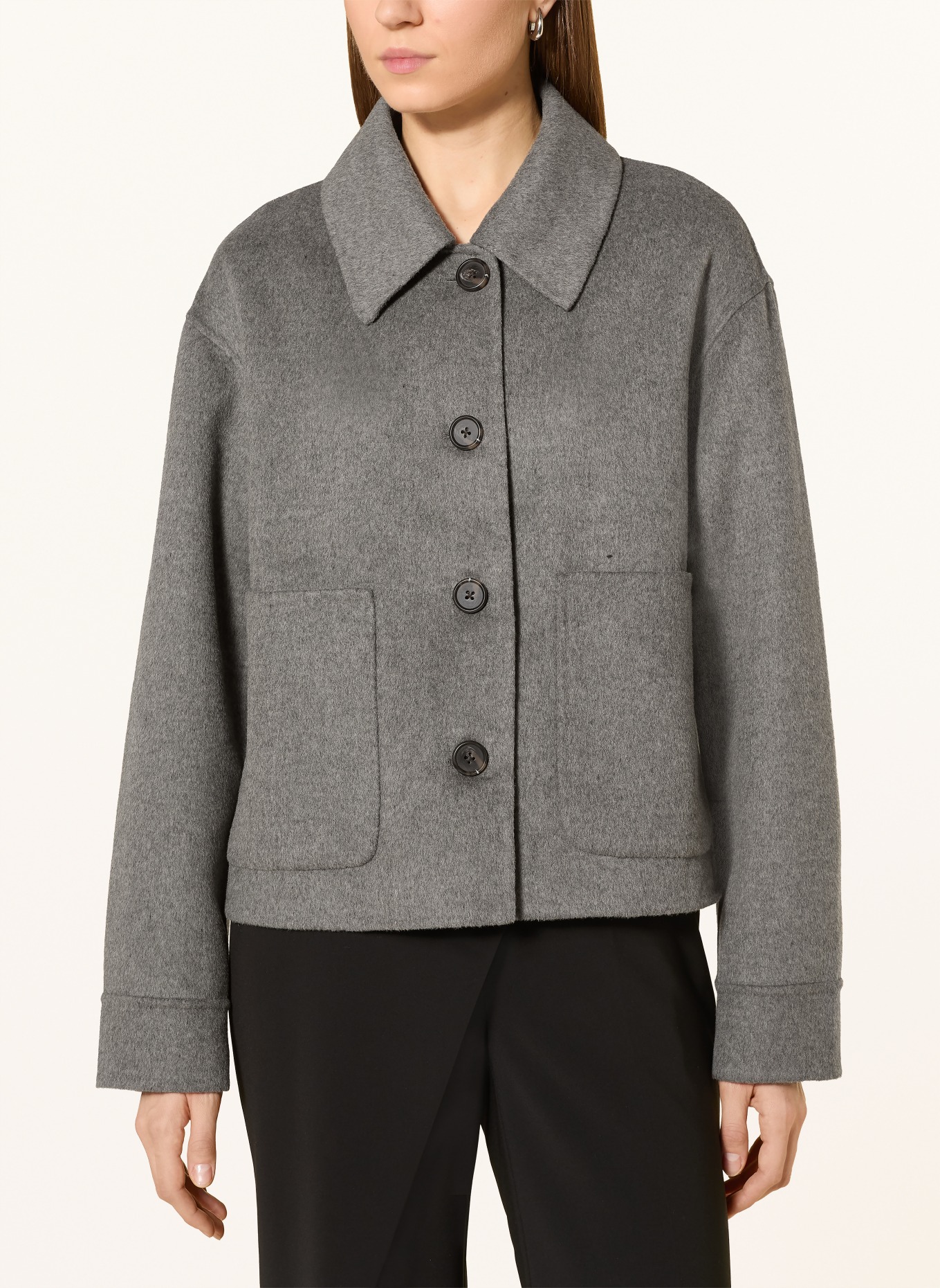 darling harbour boxy jacket: GREY
