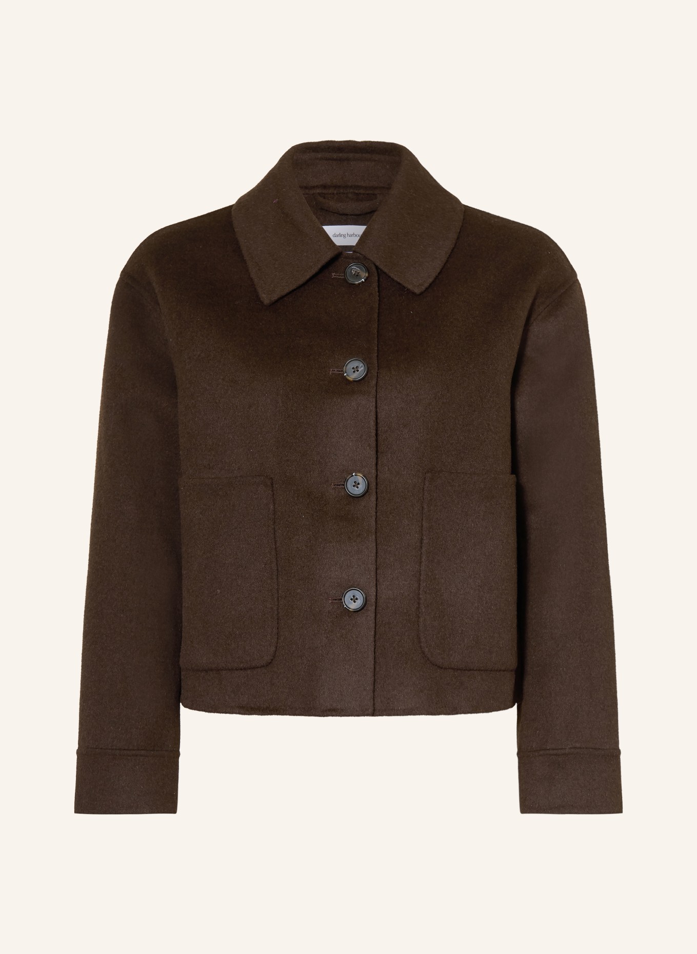 darling harbour boxy jacket: BROWN