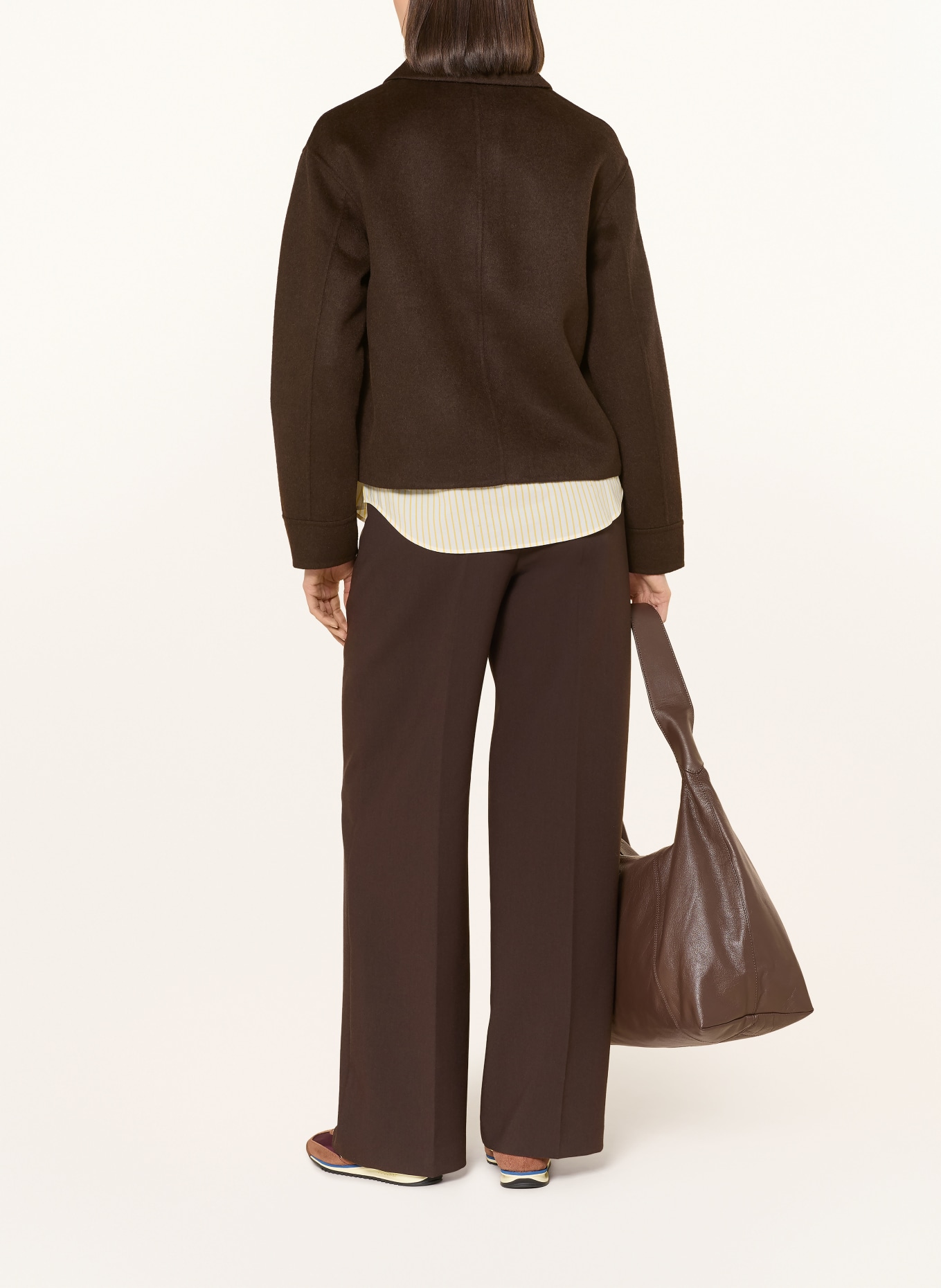 darling harbour boxy jacket: BROWN