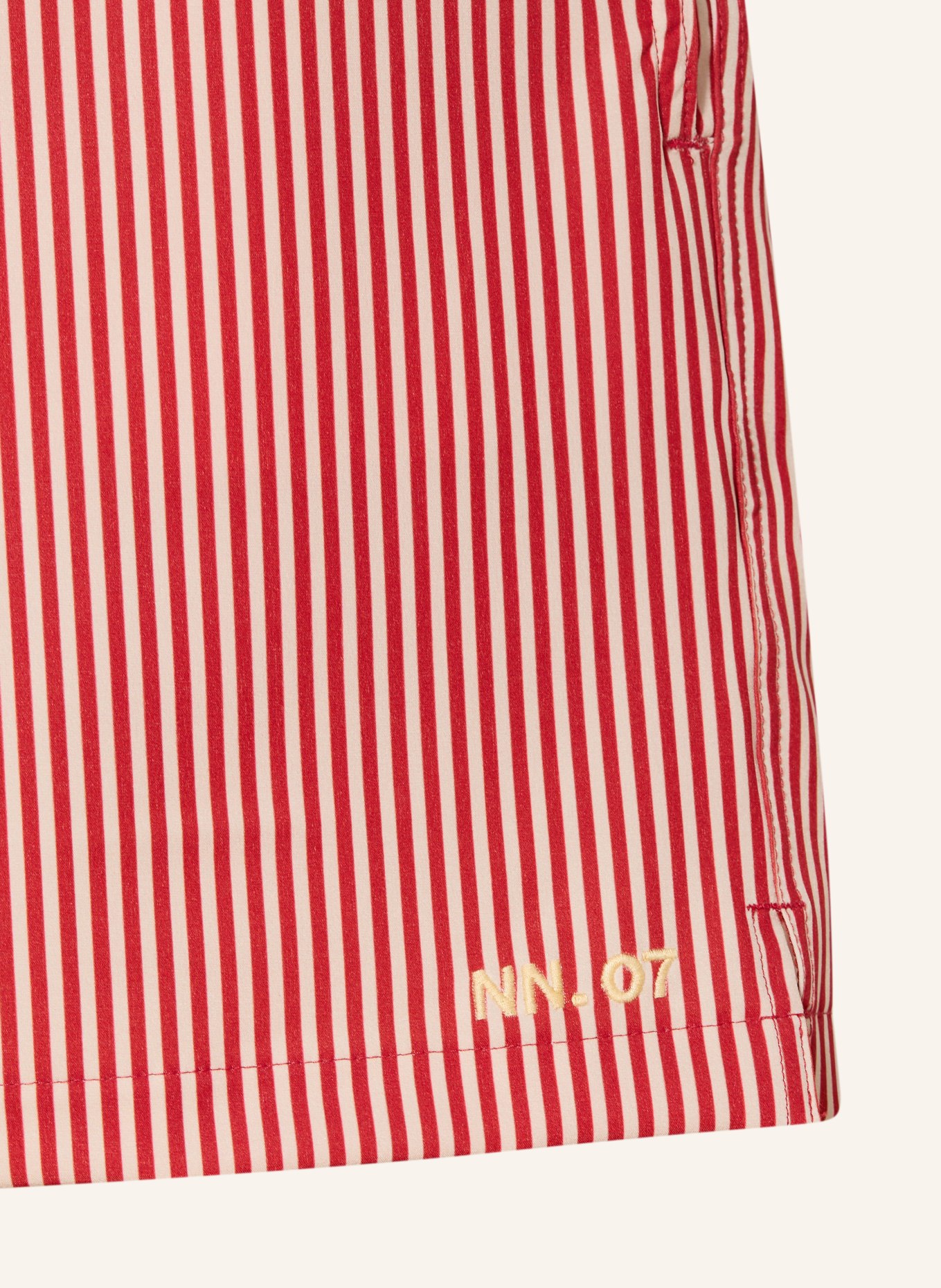 NN.07 HOLIDAY swim shorts: RED / CREAM